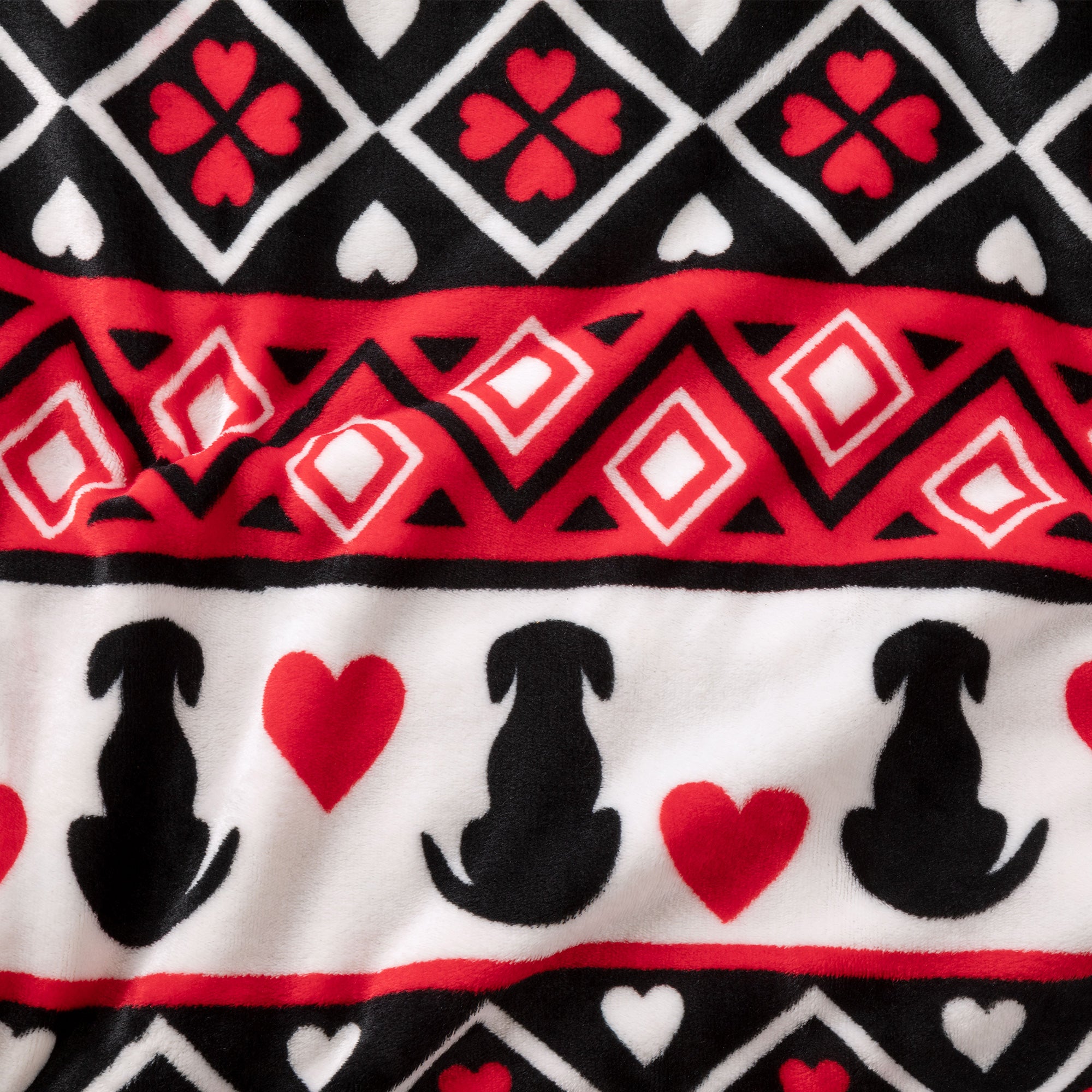 Super Cozy™ Hearts & Paws Fleece Blanket - Dog - Queen