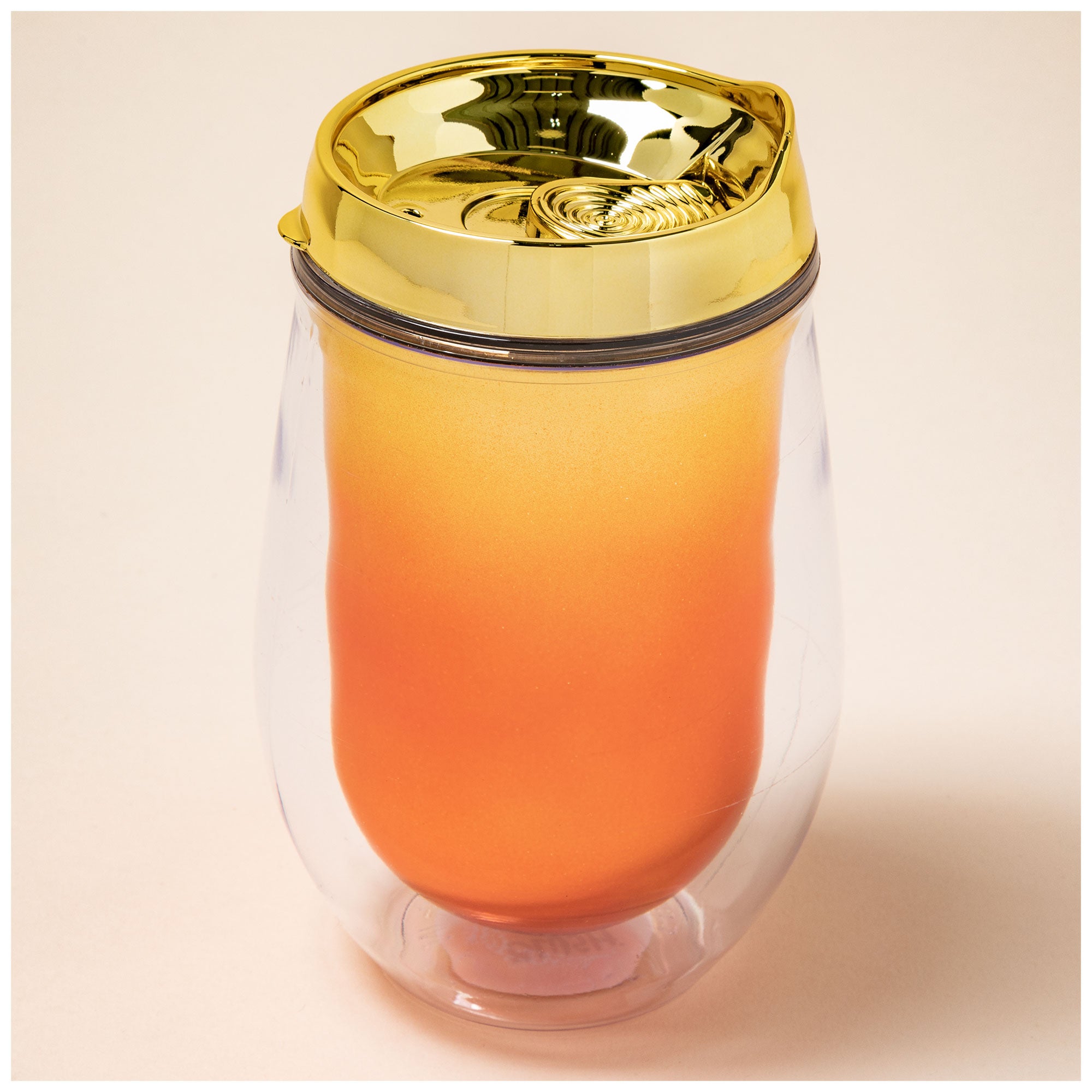 Metallic Ombre Stemless Wine Tumbler - Nectarine