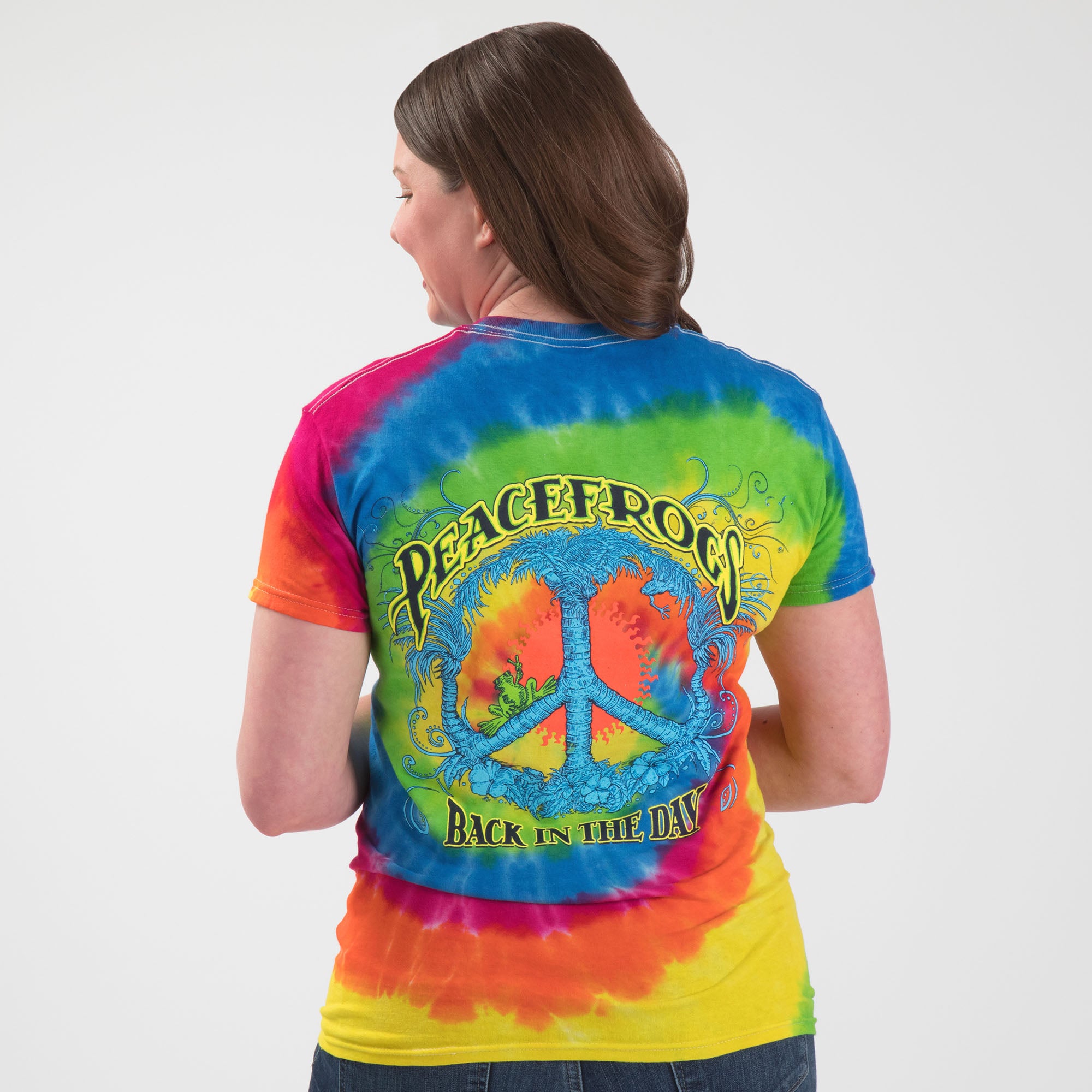 Peace Frogs Back In The Day Tie-Dye T-Shirt - L