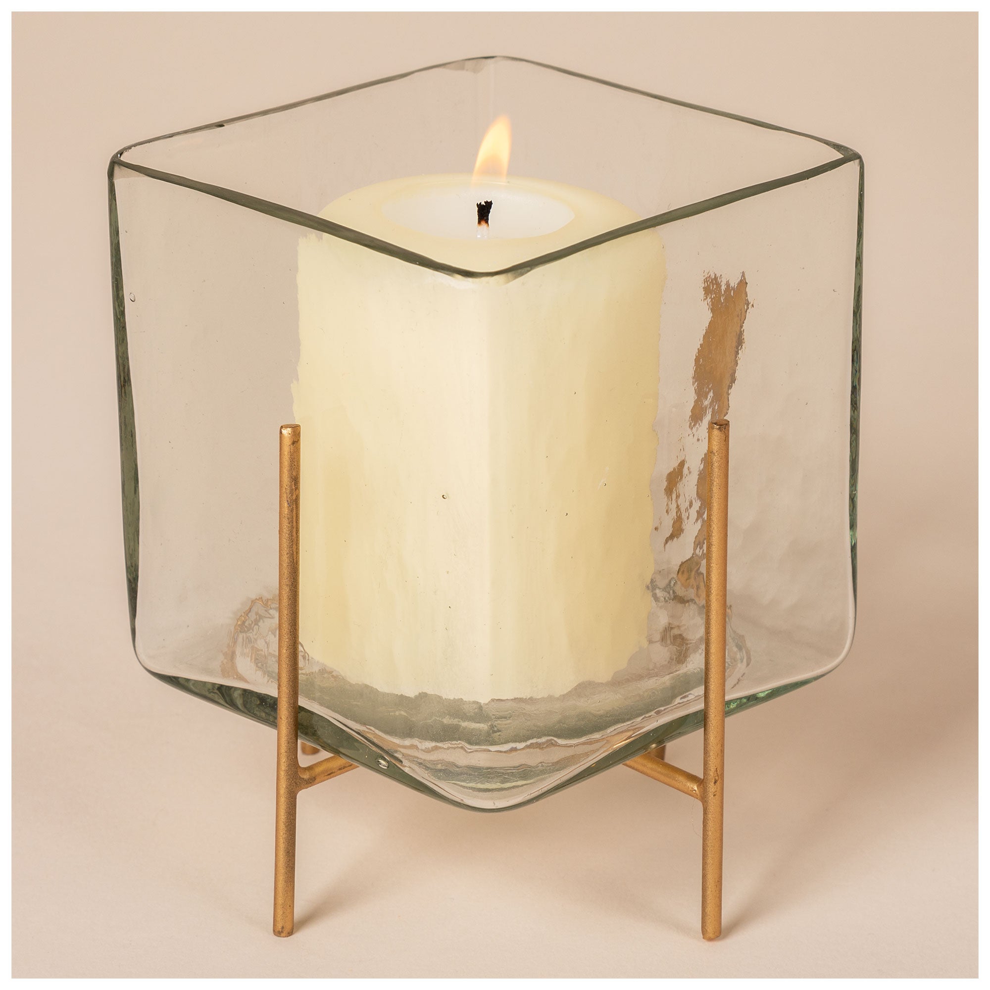 Square Glass Tea Light Holder