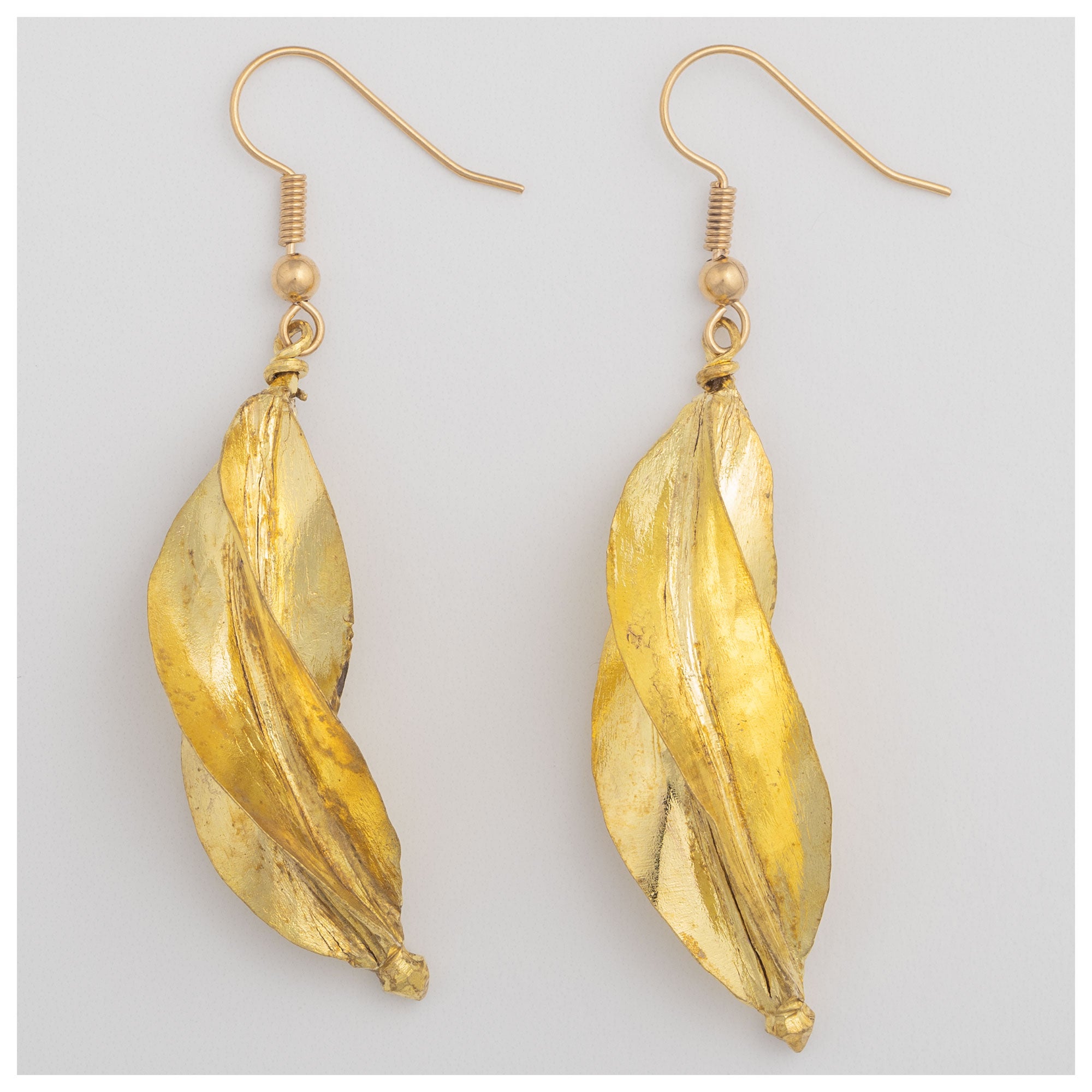 Fulani Banana Drop Earrings - Brass