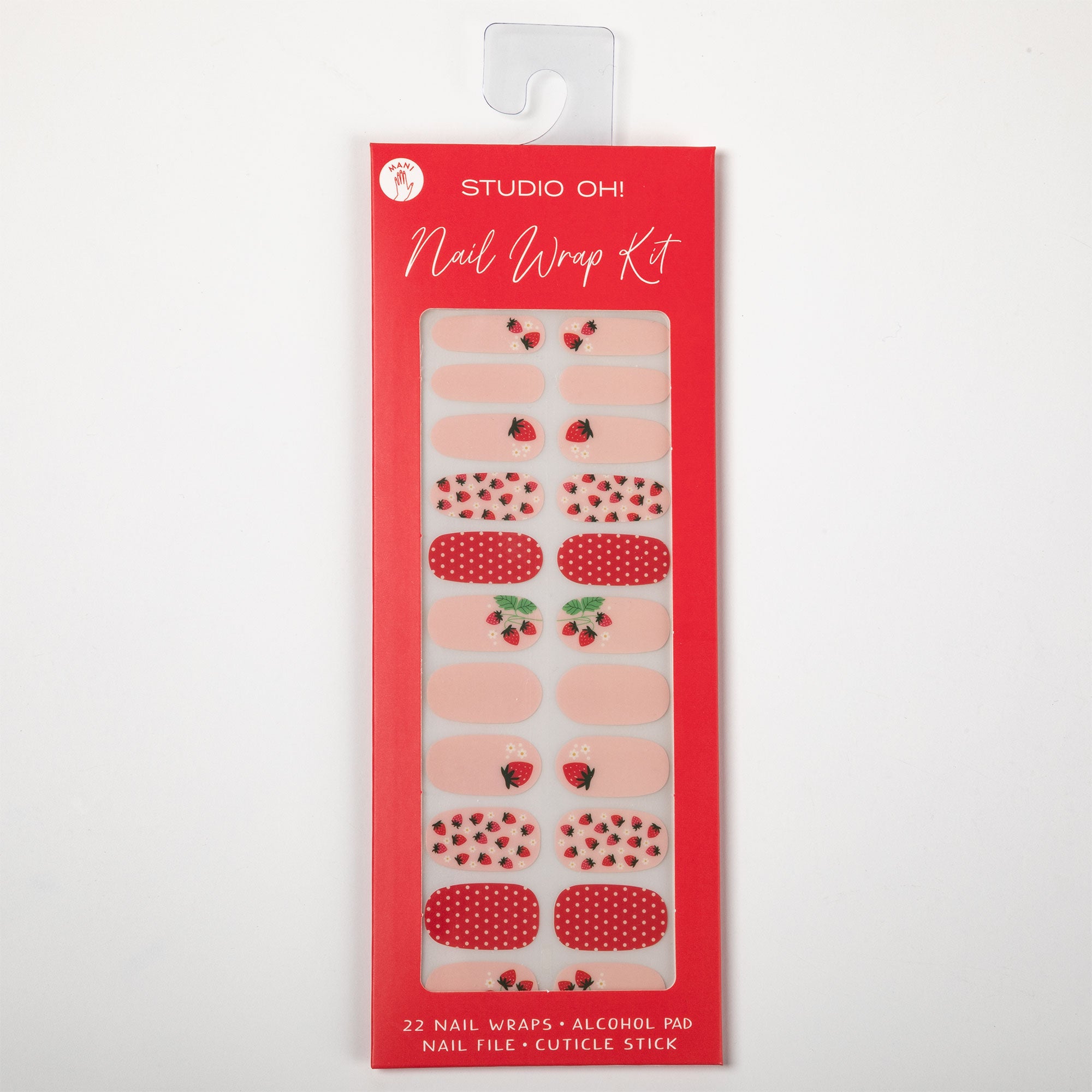 Patterned Manicure Nail Wrap Kit - Berry Sweet