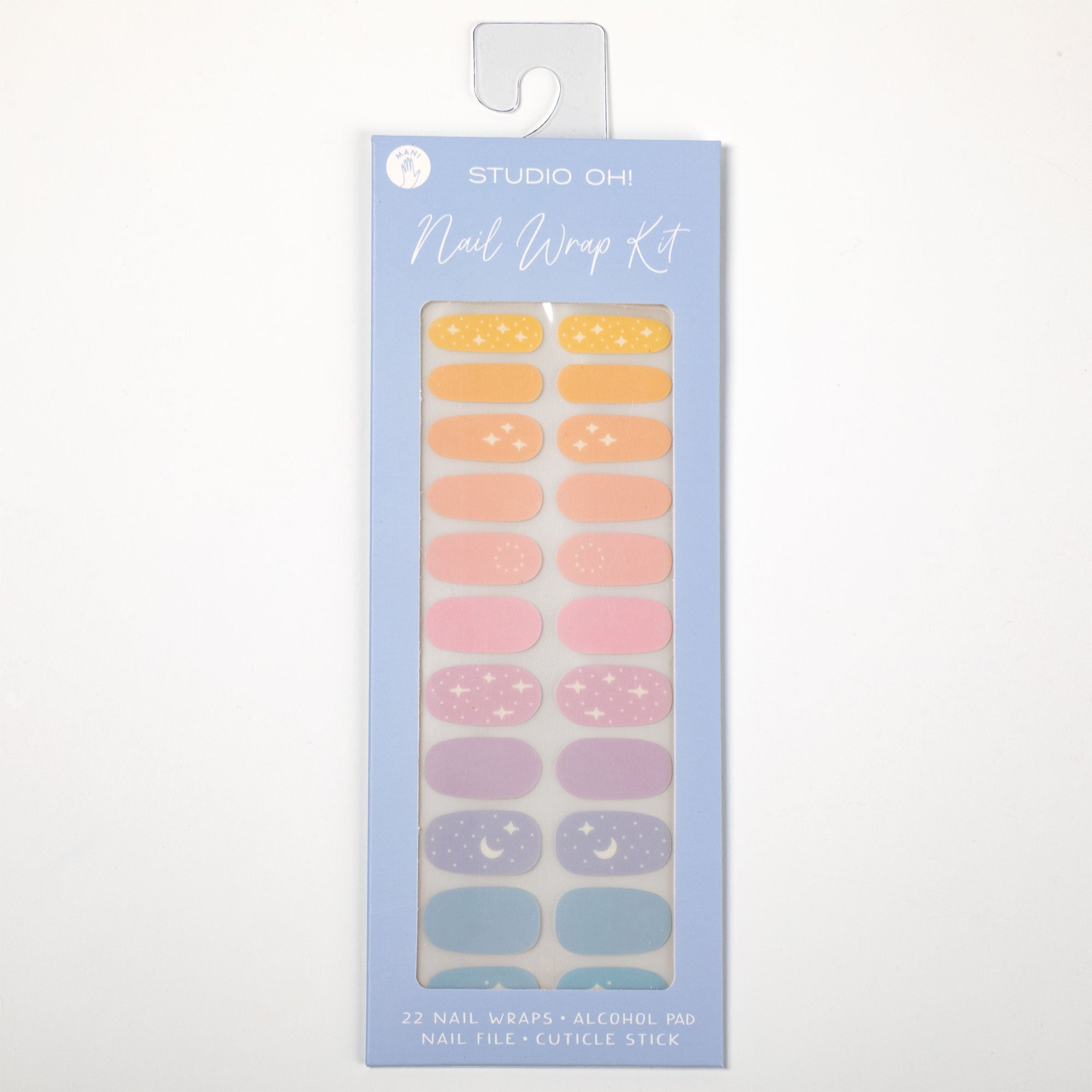 Patterned Manicure Nail Wrap Kit - Pastel Ombre