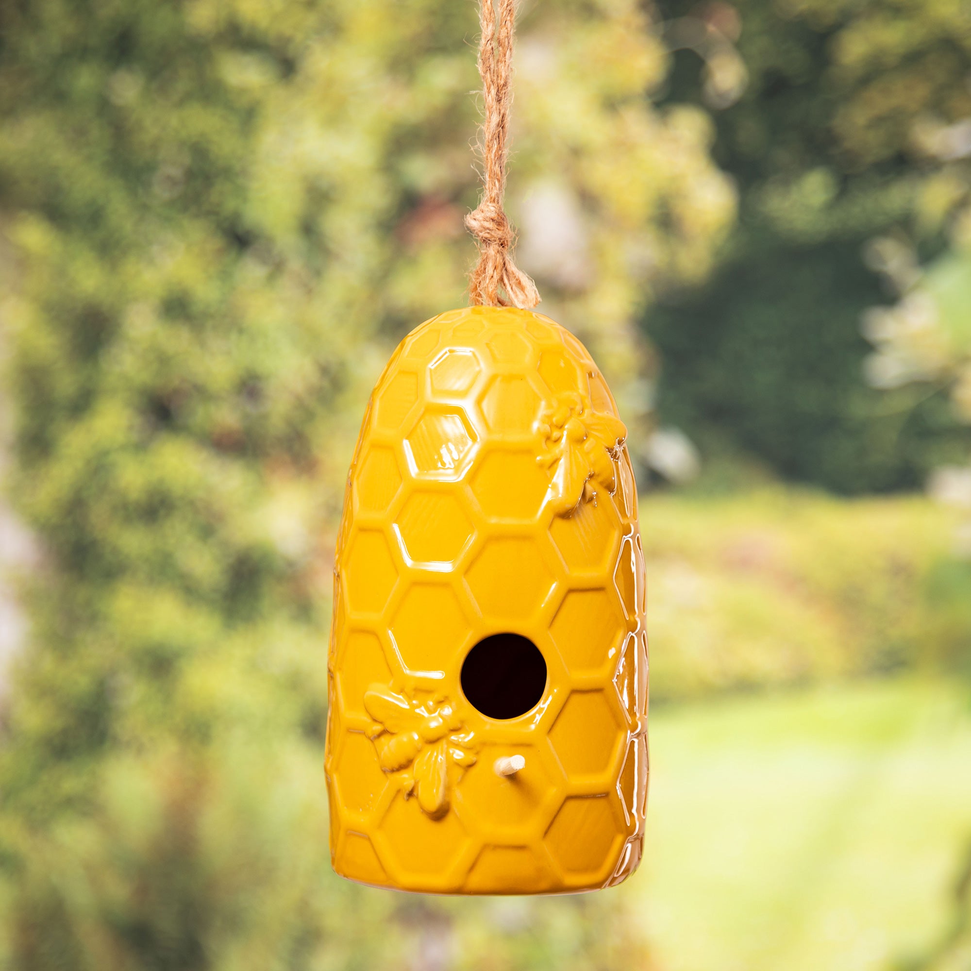 Functional Beehive Birdhouse - Tall Honeycomb