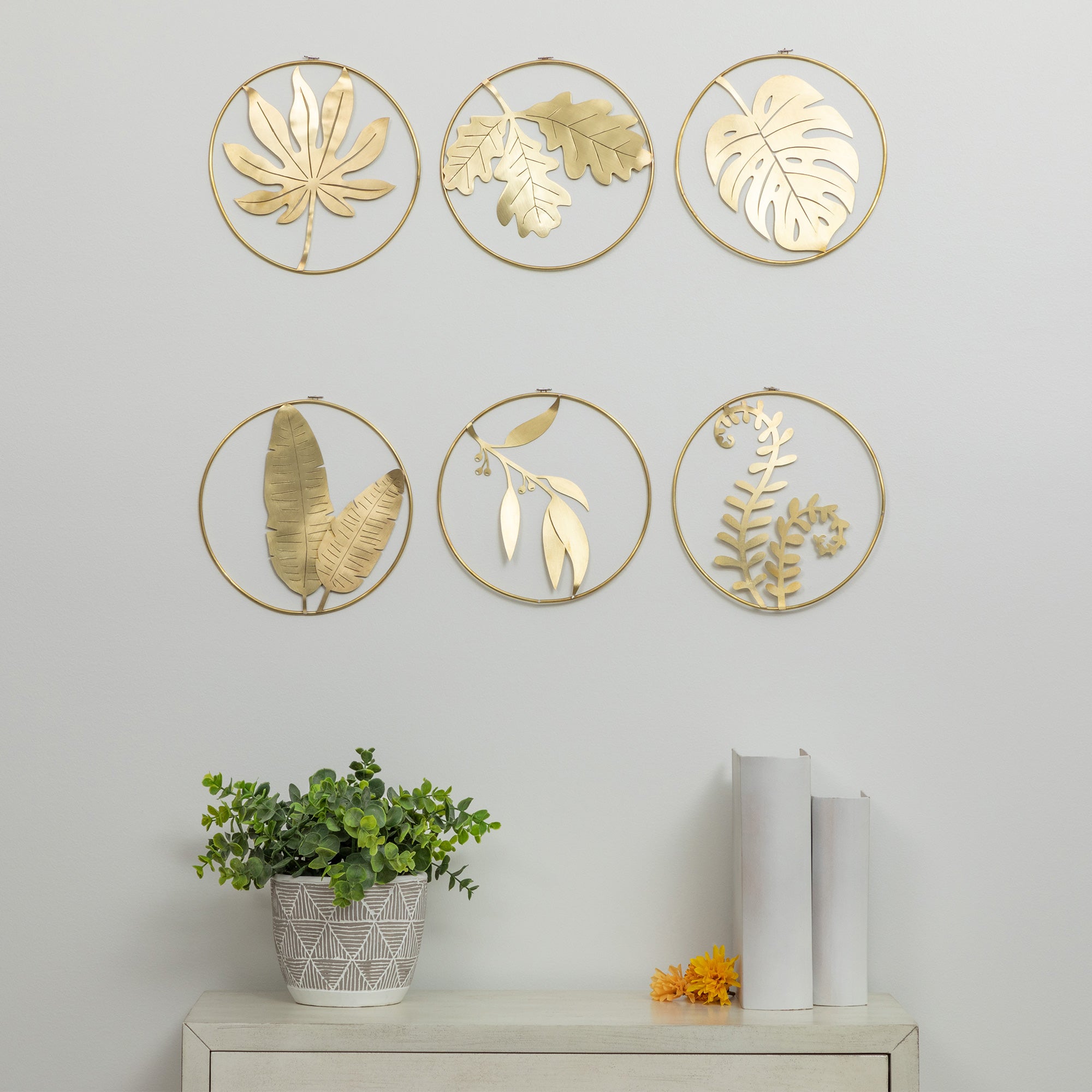Hand Crafted Leaves Metal Wall Decor - Monstera