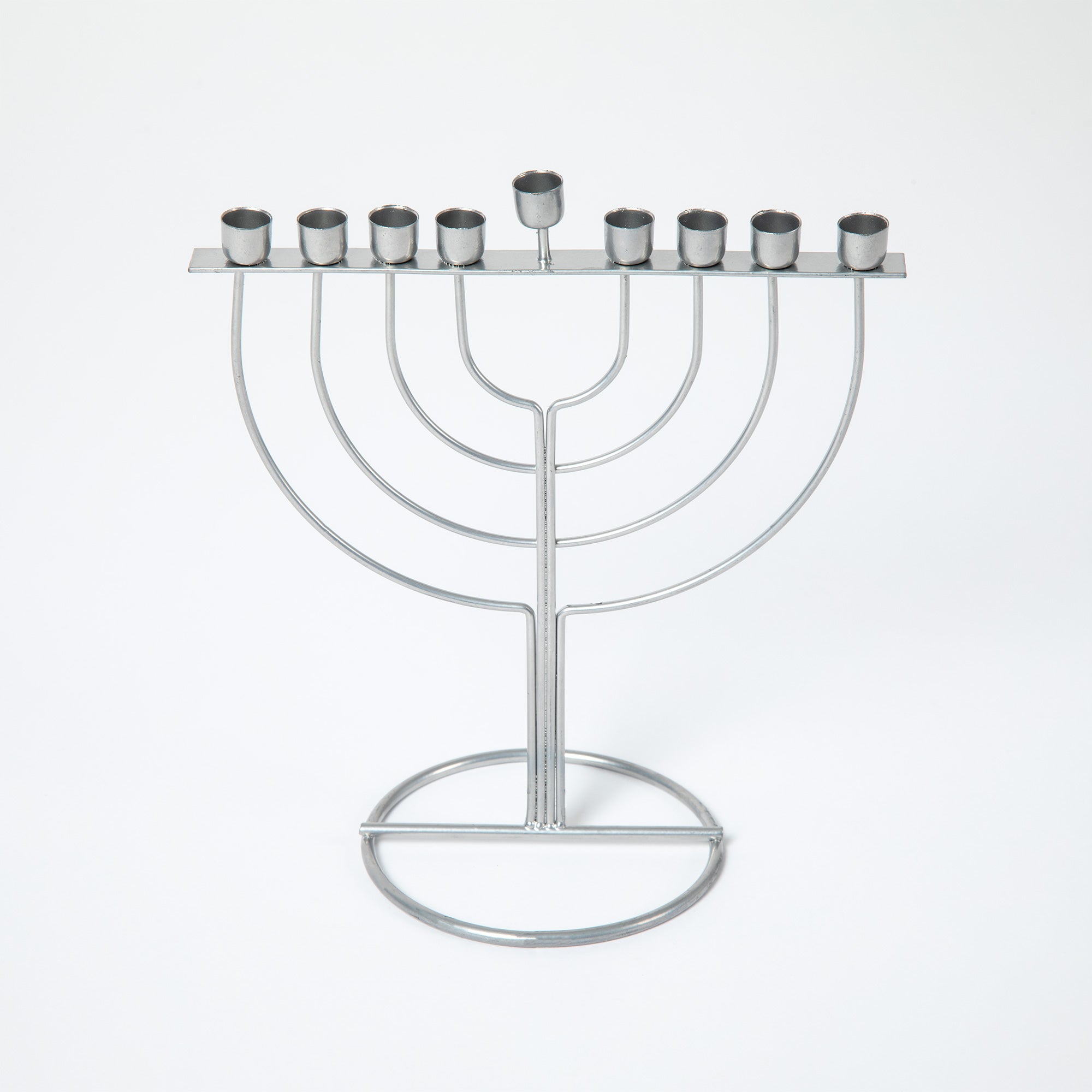 Classic Hanukkah Menorah - Silver