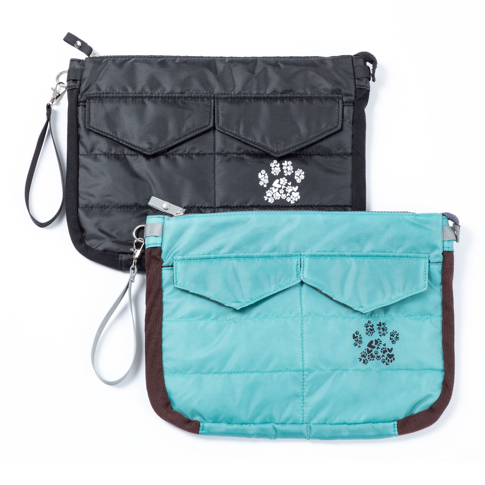 Paw Print Puffer Tablet Carrying Case - Blue