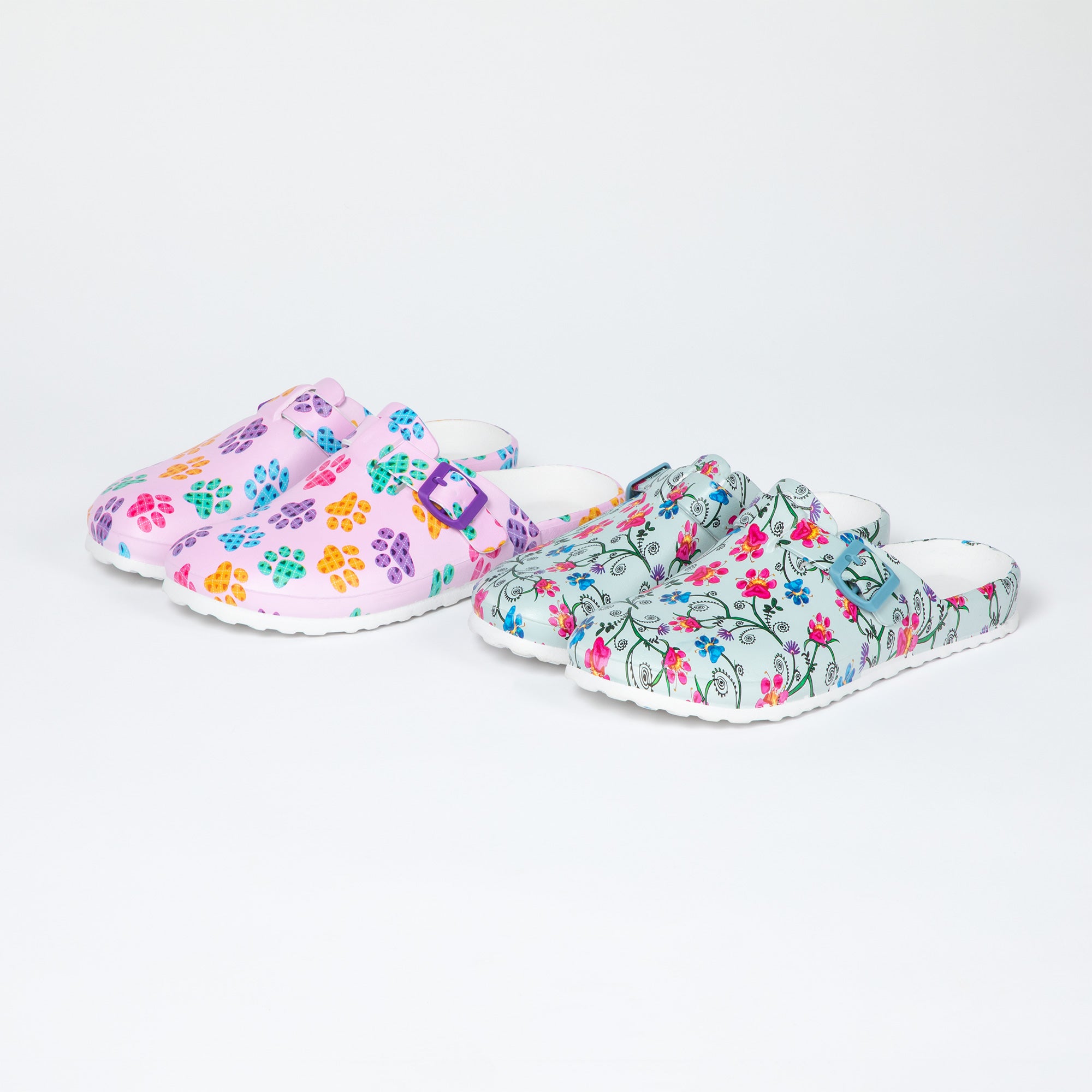 Forever Paws Clogs - Colorful Paws - 6