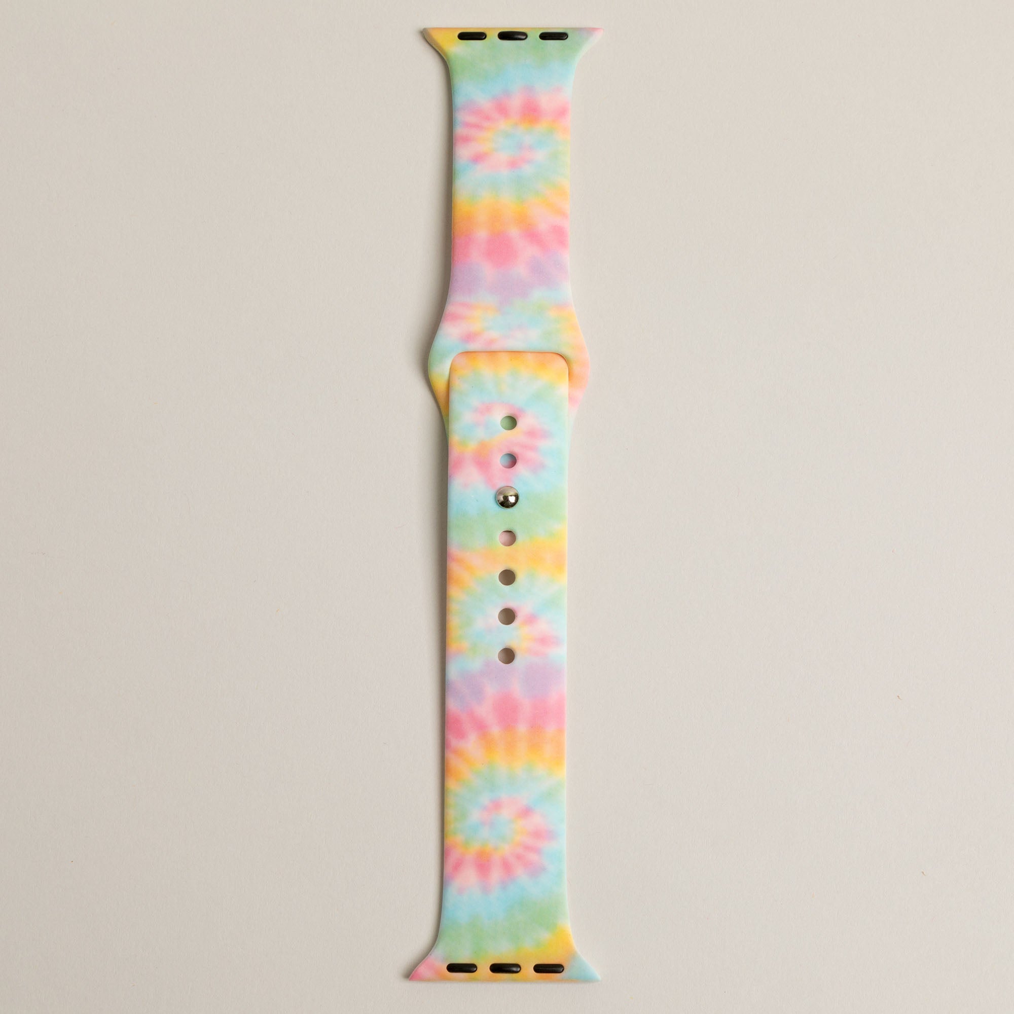Patterned Silicone Apple Watch Band 38mm/40mm 42mm/44mm - Rainbow Tie-Dye - 38mm/40mm