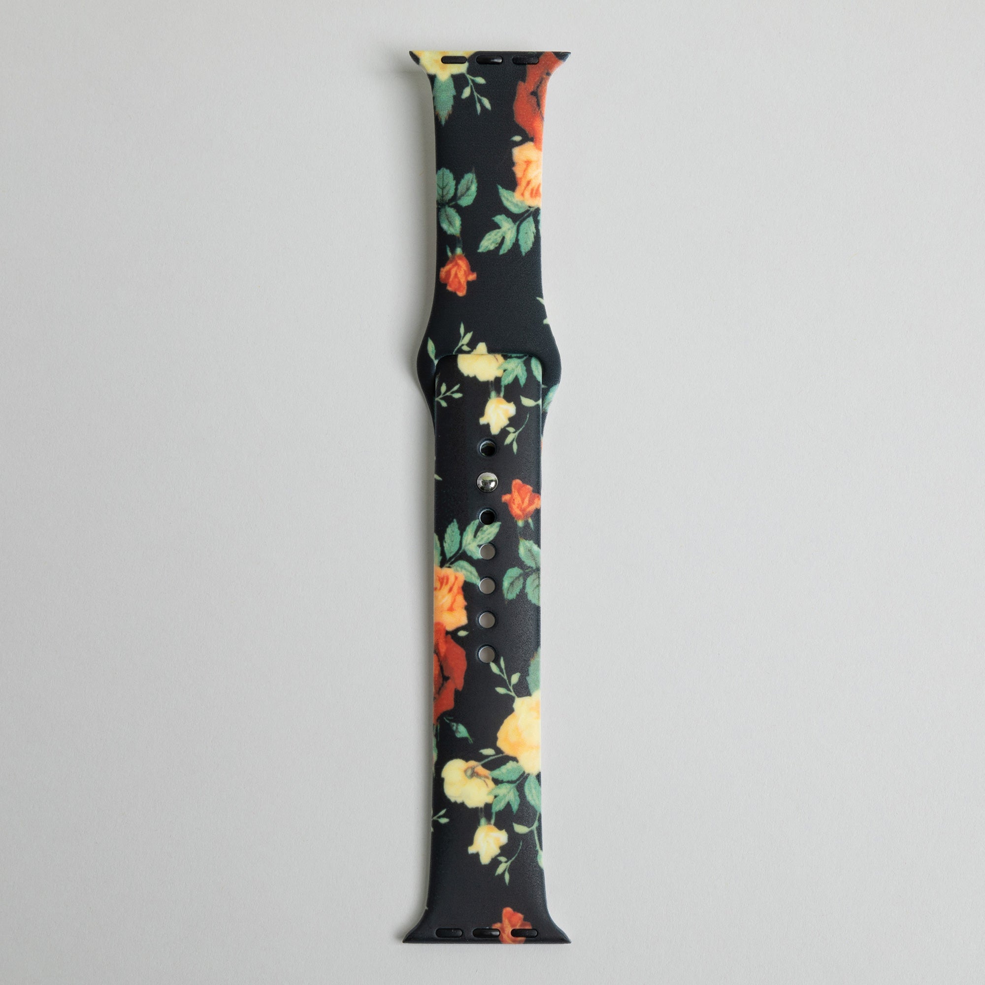 Patterned Silicone Apple Watch Band 38mm/40mm 42mm/44mm - Floral Bloom - 38mm/40mm