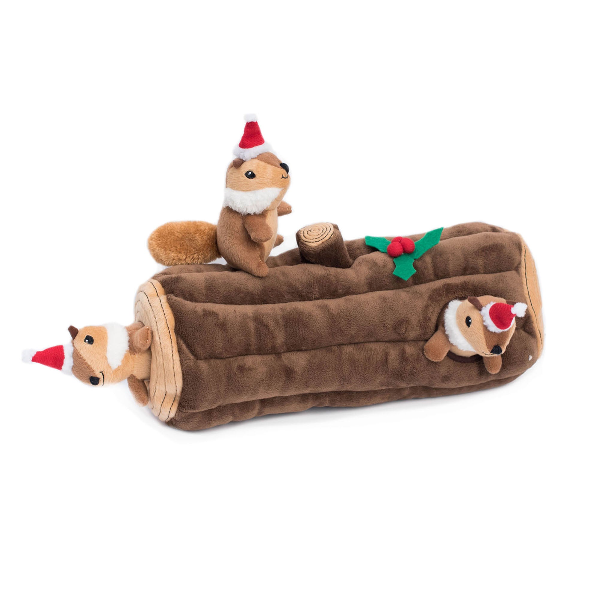 Zippy Paws® Zippy Burrow™ Holiday Dog Toy - Yule Log