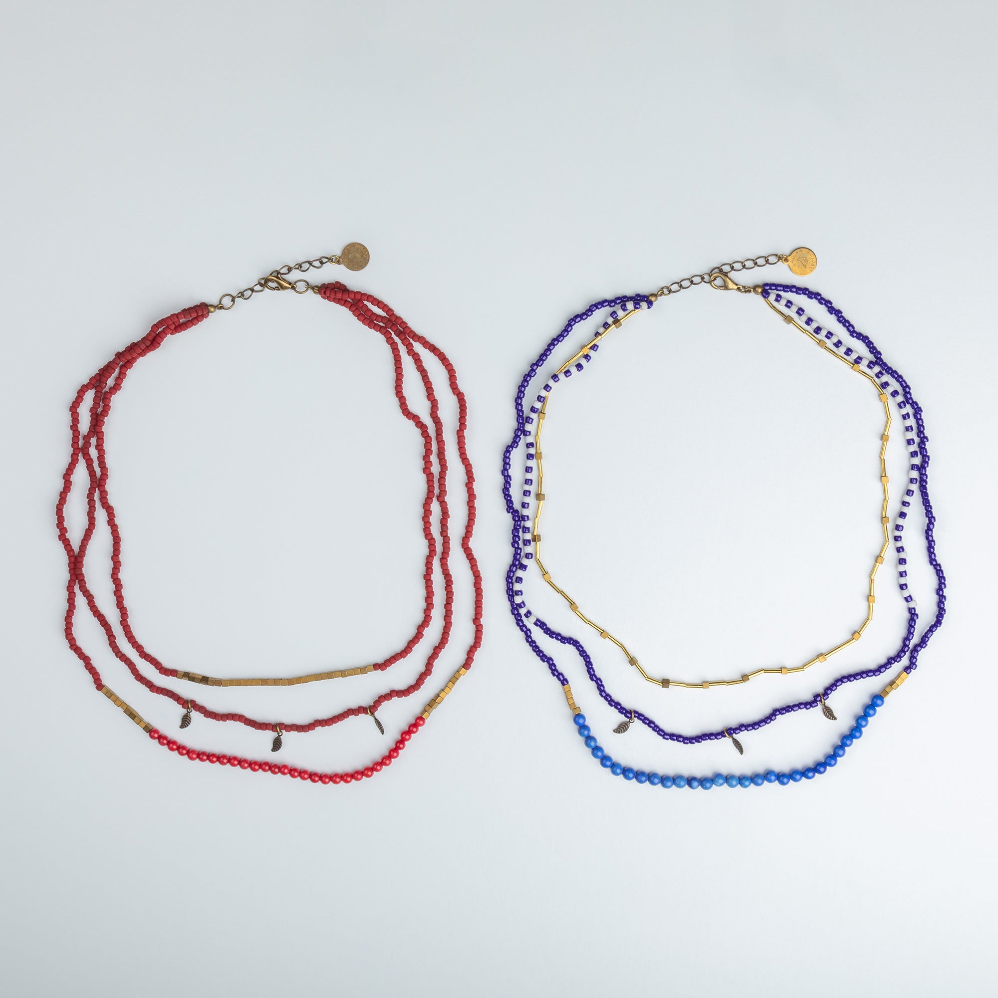 Iraqi Multi-Layered Necklace - Red