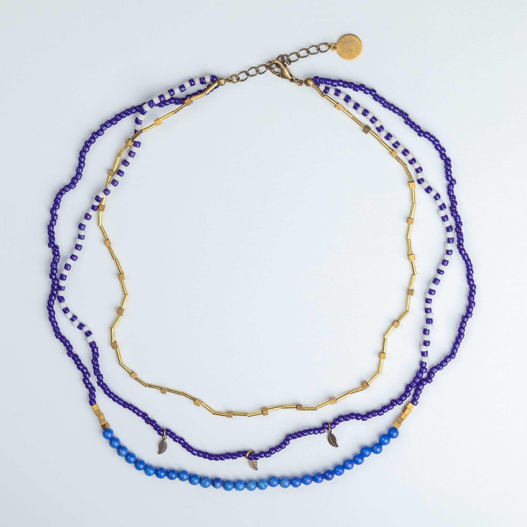 Iraqi Multi-Layered Necklace - Blue