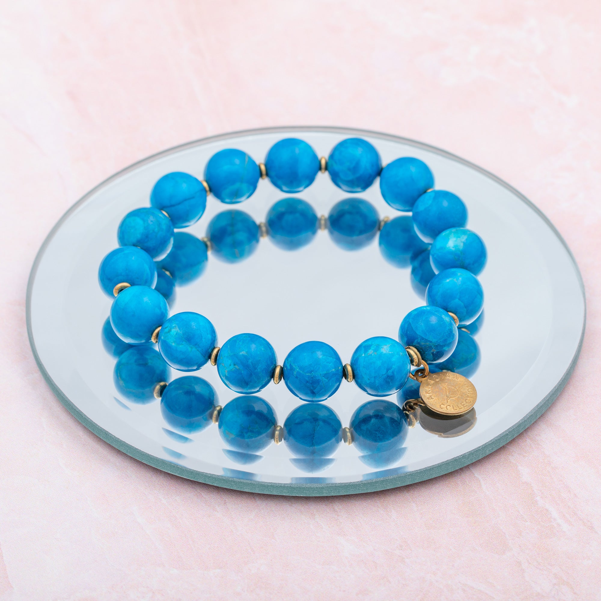 Iraqi Single Charm Beaded Bracelet - Blue