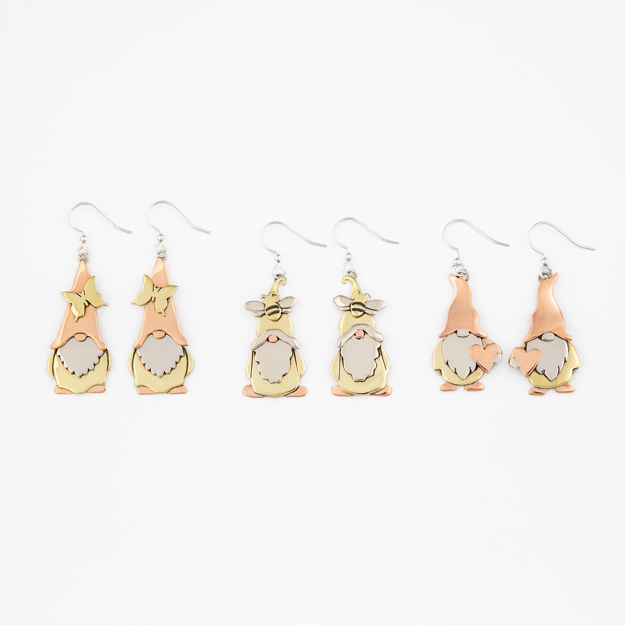 Springtime Gnome Earrings - Bees