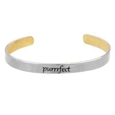 Purrrfect Mixed Metals Cuff Bracelet