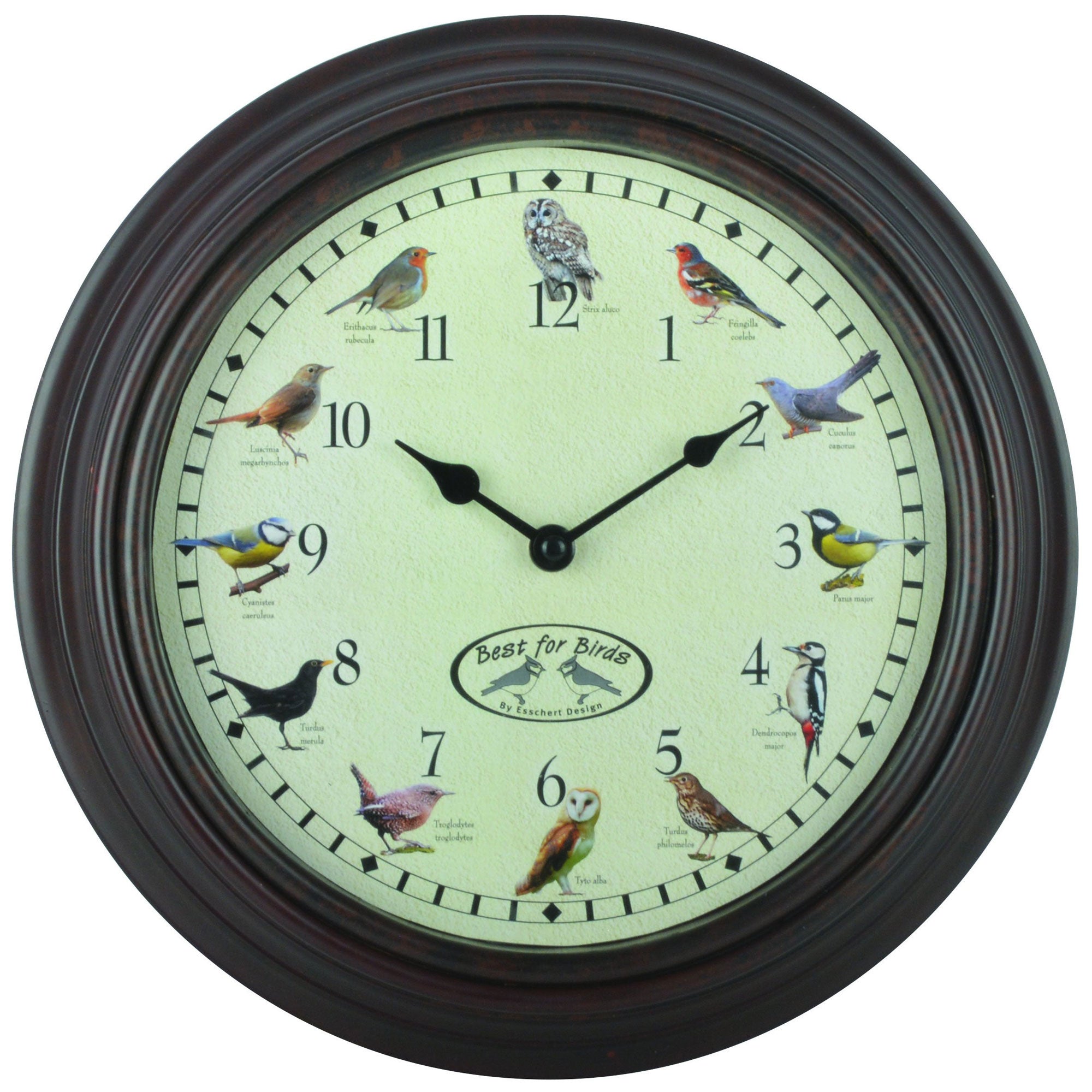 Esschert Design Bird Sounds Clock