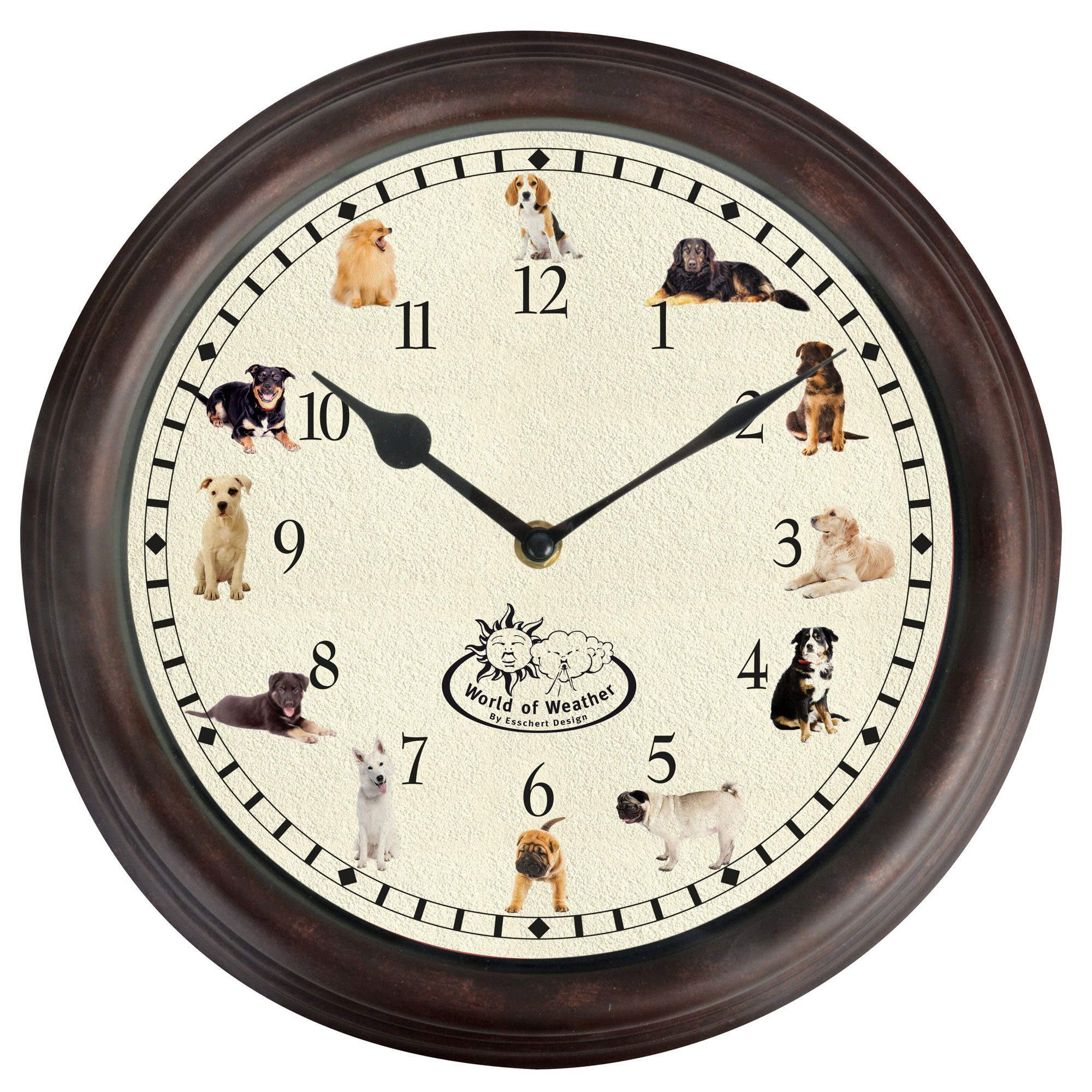 Esschert Design Dog Sounds Clock