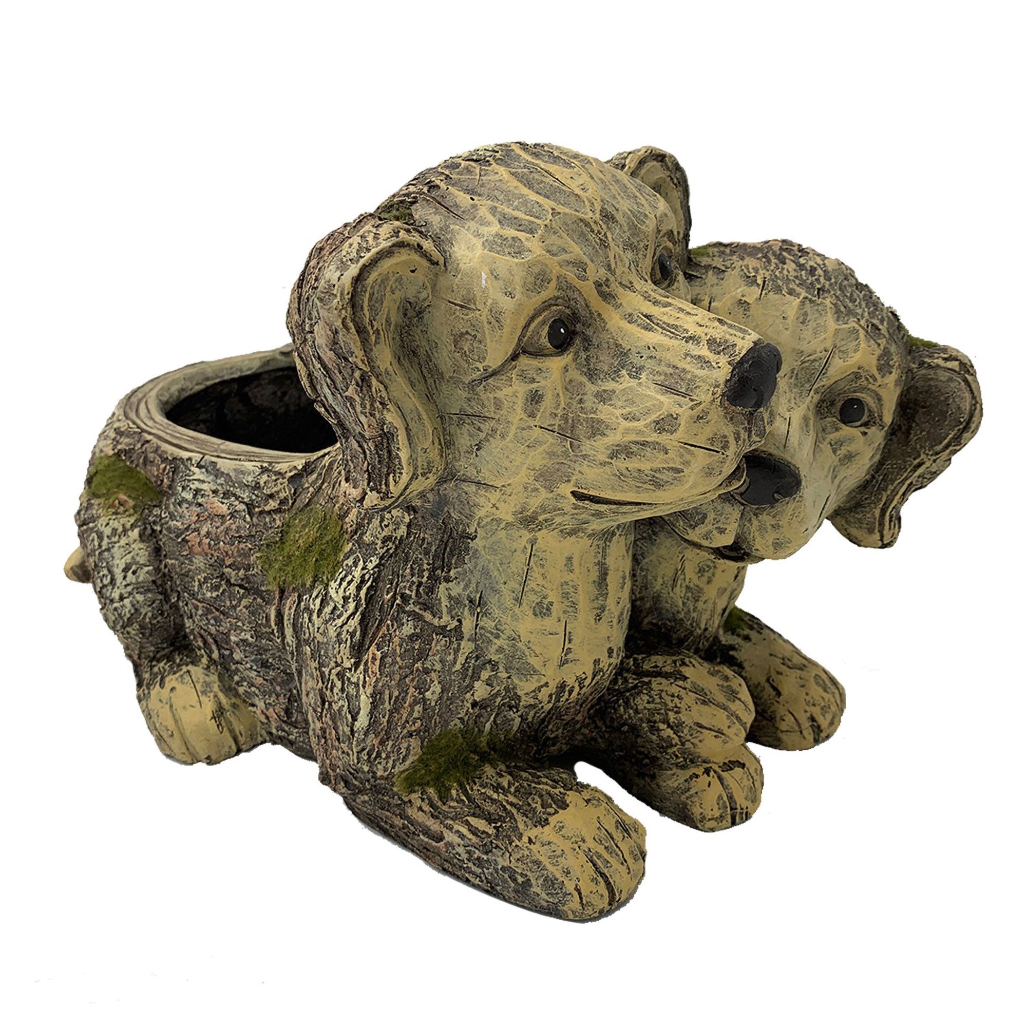 Esschert Design Faux Wood Double Dog Planter