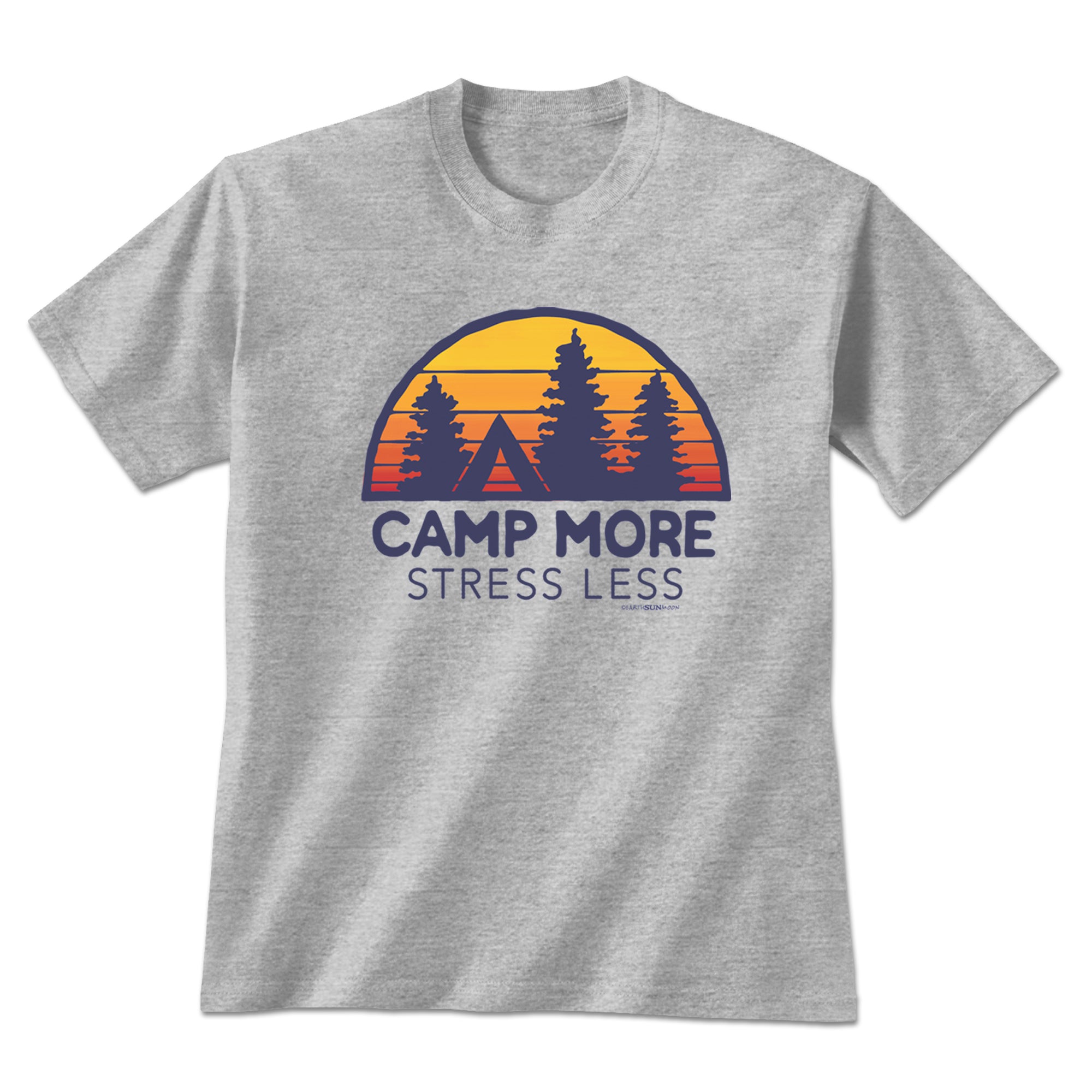 Camp More Stress Less T-Shirt - Sports Grey - Small