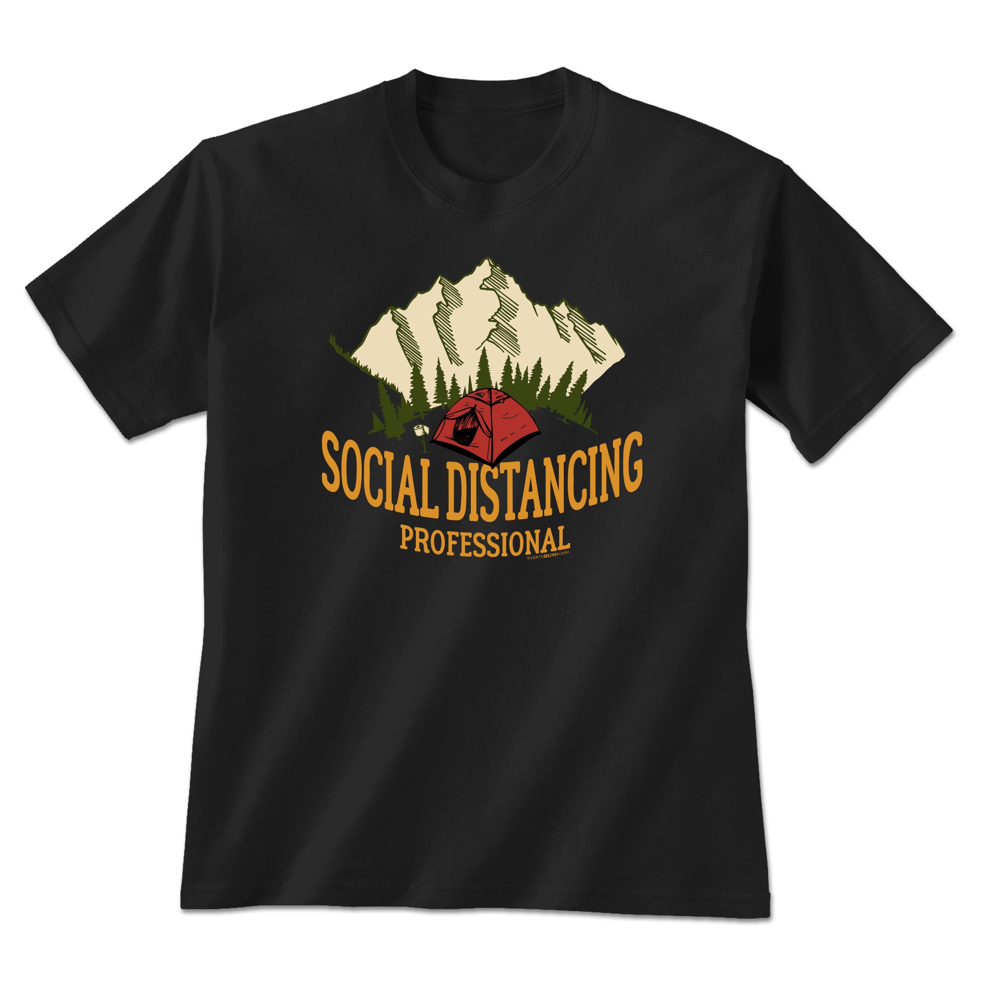 Social Distancing Professional T-Shirt - Black - Medium