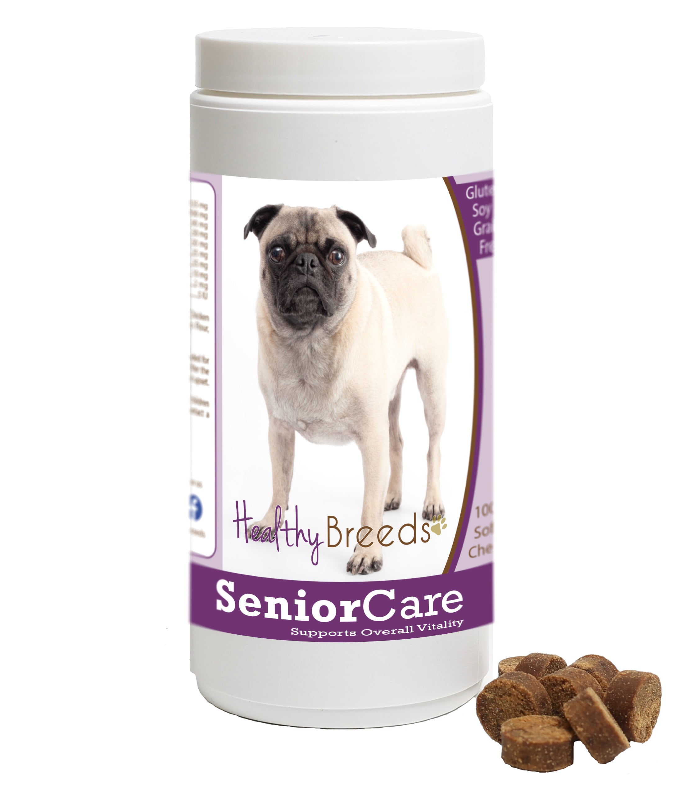 Healthy Breeds Senior Dog Care Soft Chews - Pug