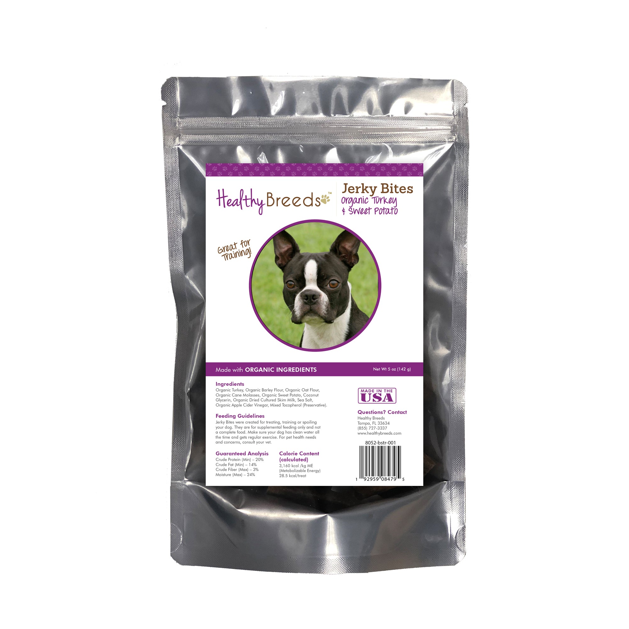 Healthy Breeds Jerky Bites Turkey & Sweet Potato Dog Treats - Boston Terrier