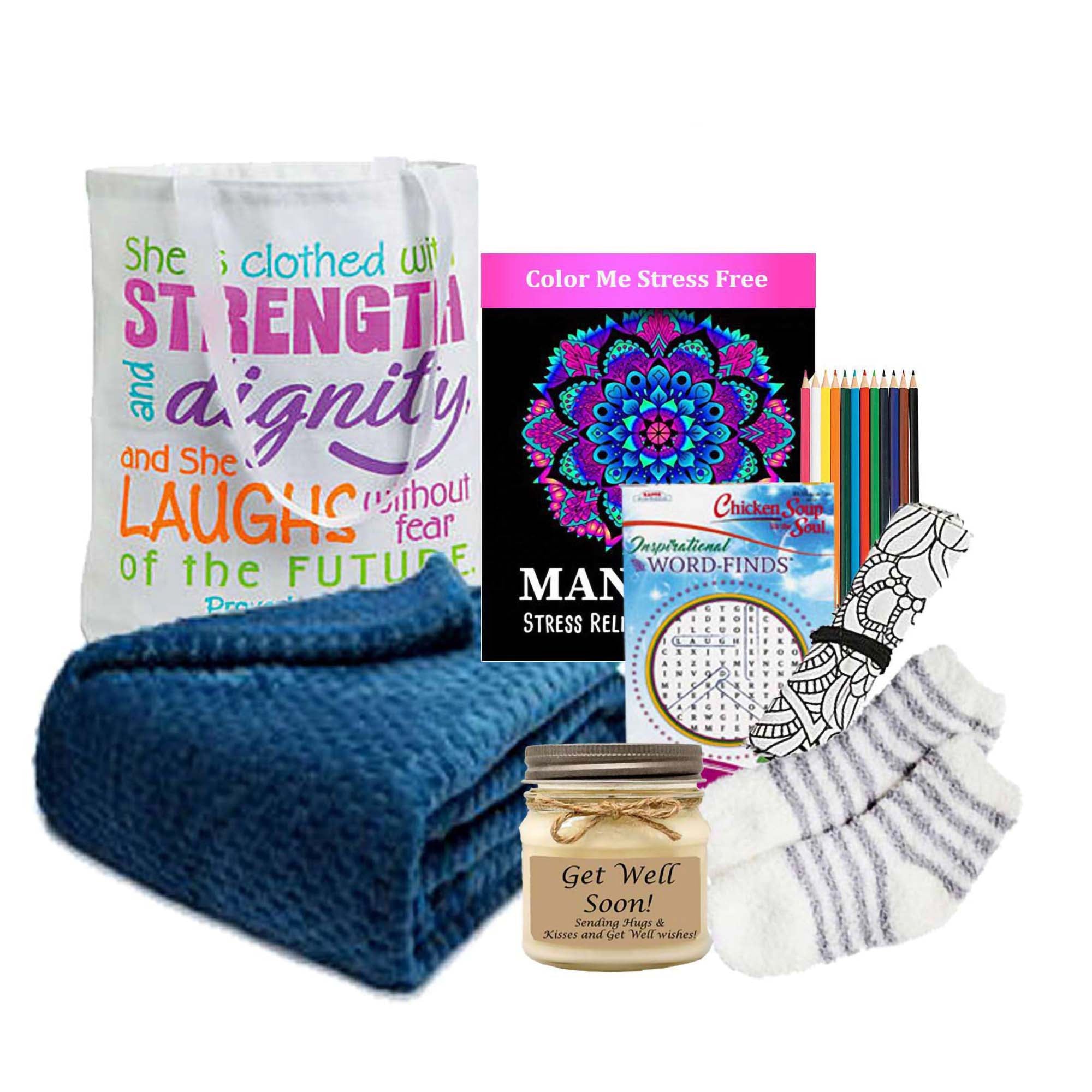 Gift Baskets Get Well Gift Of Comfort Tote With Blanket