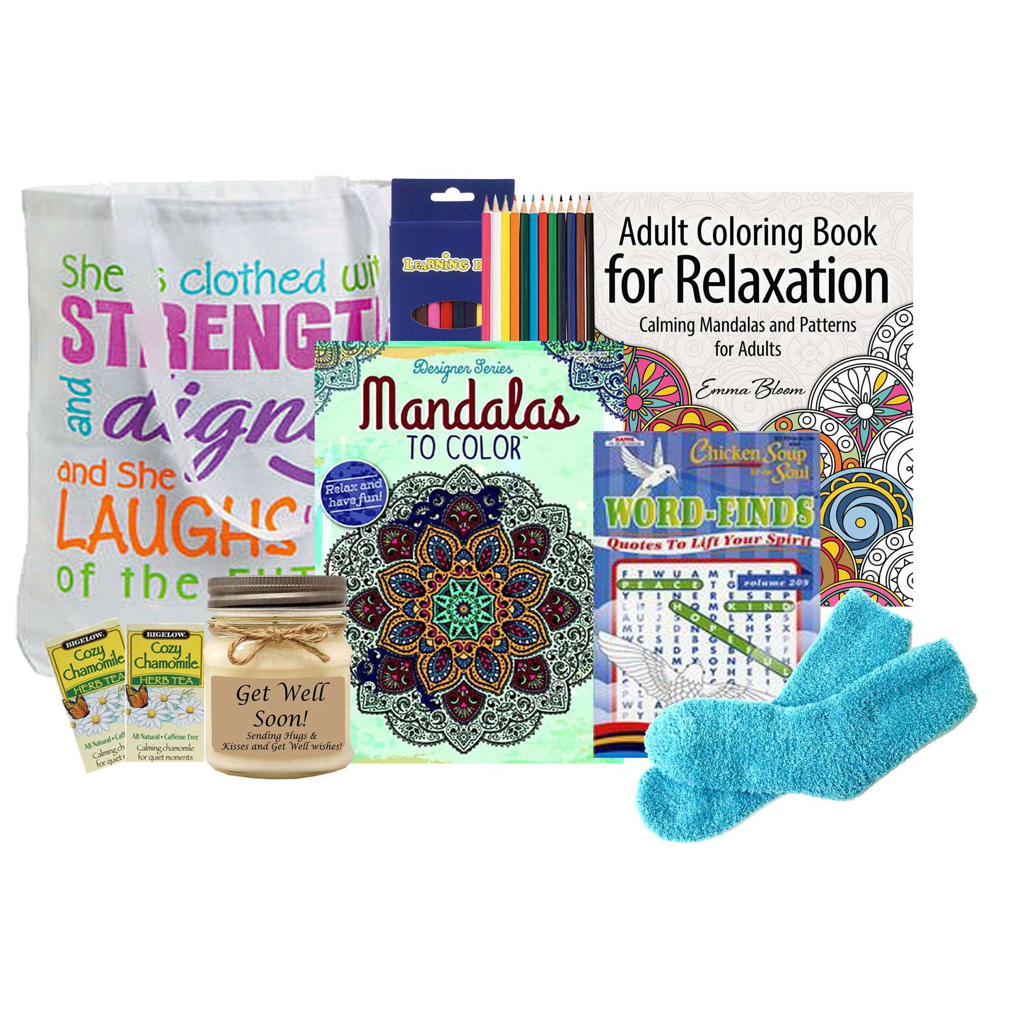 Gift Baskets Stress Reducing Coloring Gift Tote