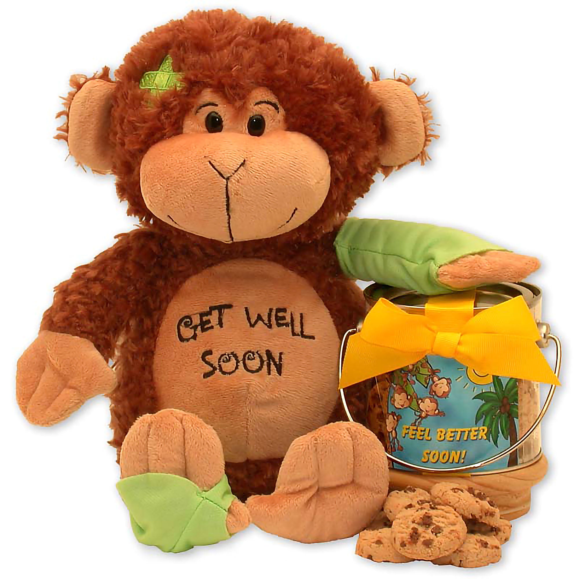 Gift Baskets Friend On The Mend Monkey & Cookie Pail