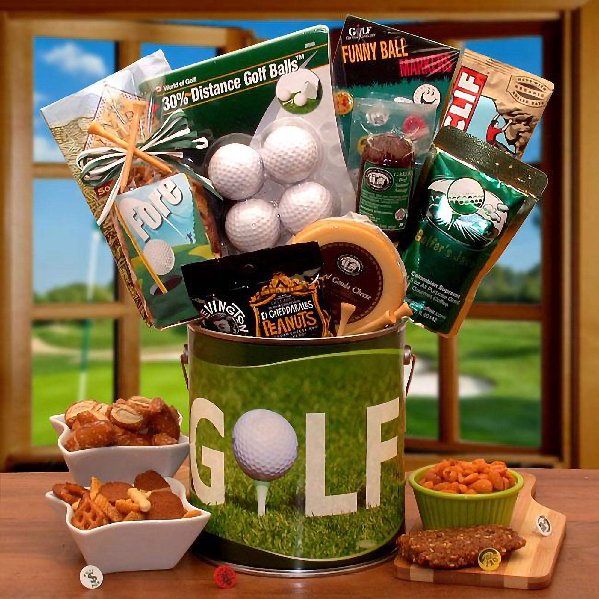 Gift Baskets Fore! Golfers Gift Pail