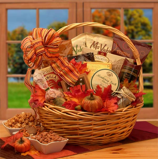 Gift Baskets Shades Of Fall Snack Gift Basket