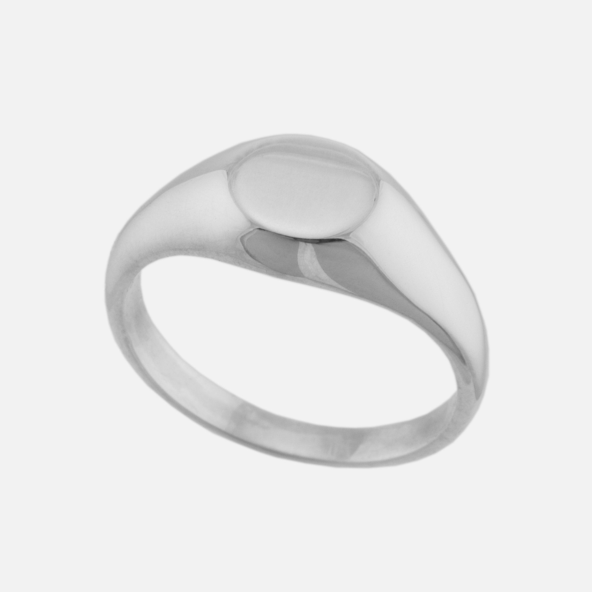 Signet Sterling Silver Ring - 8