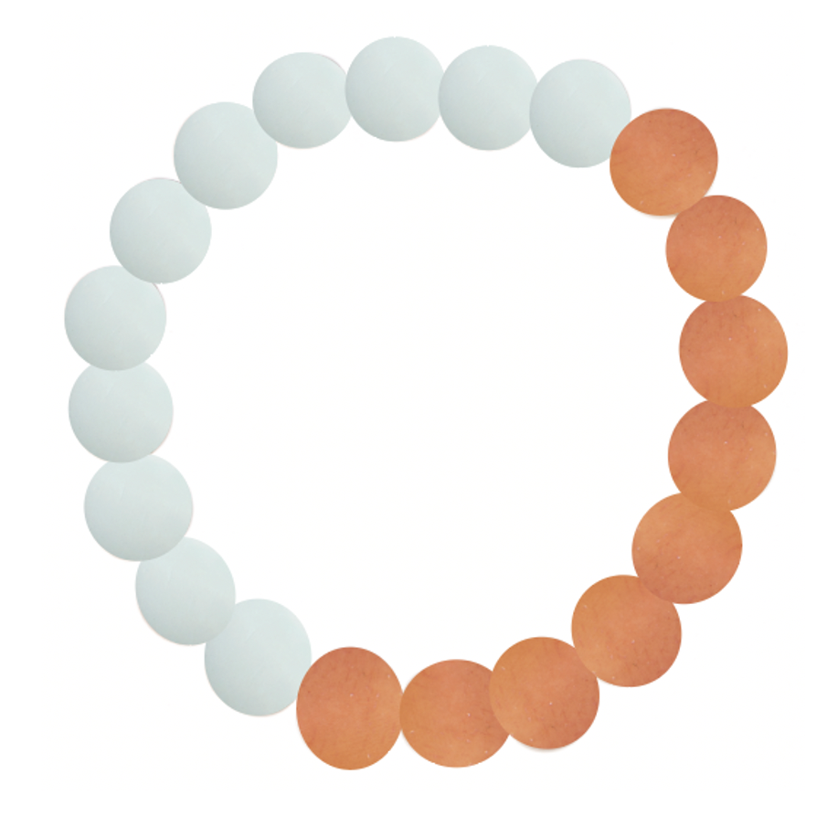 Half & Half Bracelet - Skylight/Peach Bloom