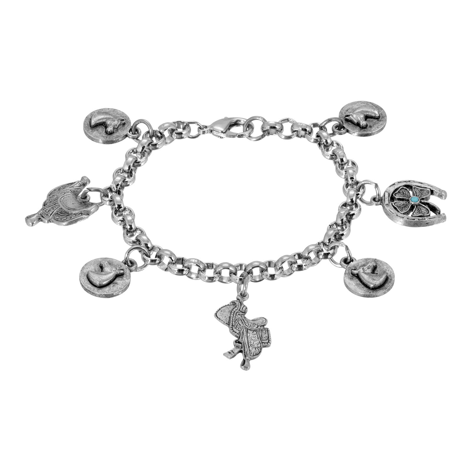 Peweter Charm Horse Bracelet
