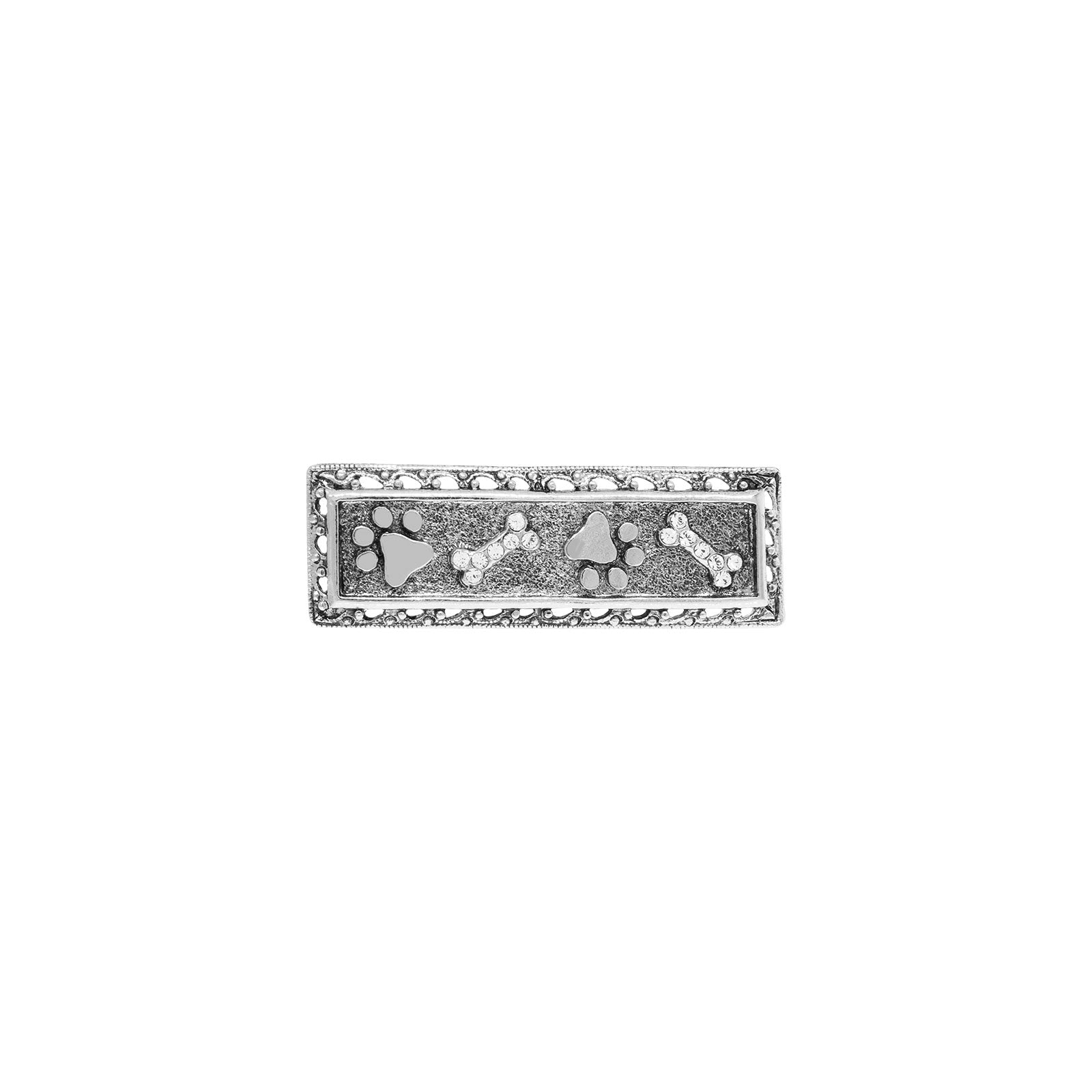 1928 Jewelry® Pewter Paw And Bones Bar Pin