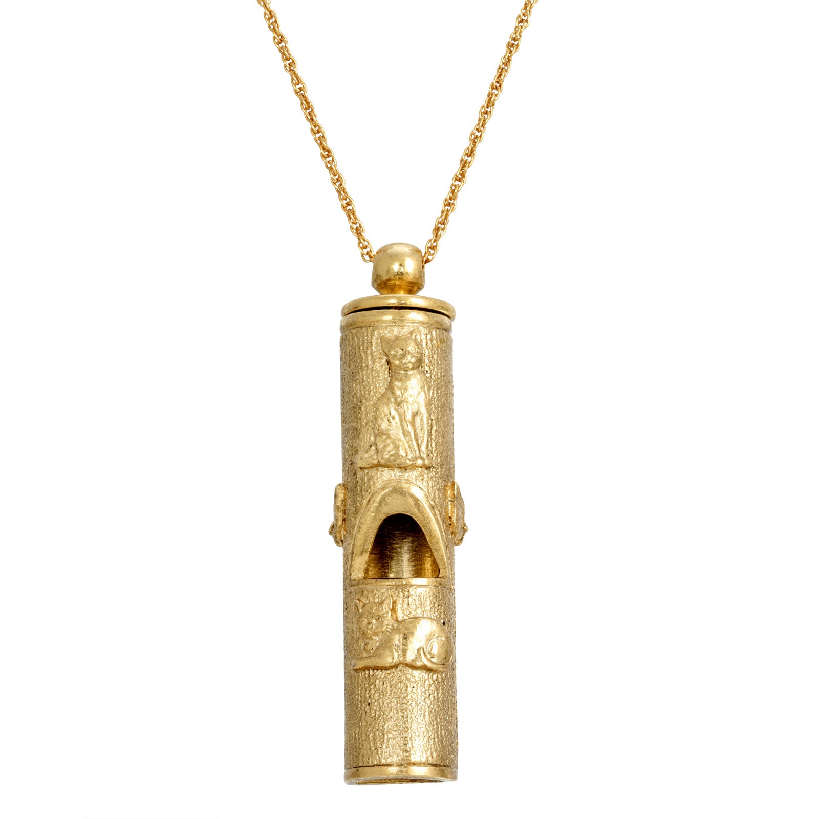1928 Jewelry® 14k Gold Dipped Cat Whistle 30 In.