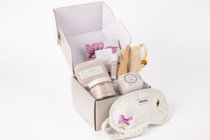 Lavender Bath And Body Set, Natural Skincare Appreciation Gift Box