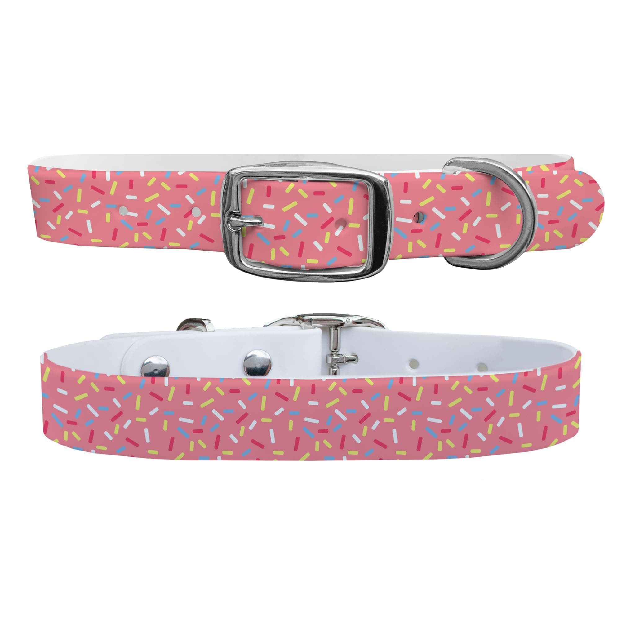 Sprinkles Dog Collar With Silver Buckle - X-Large