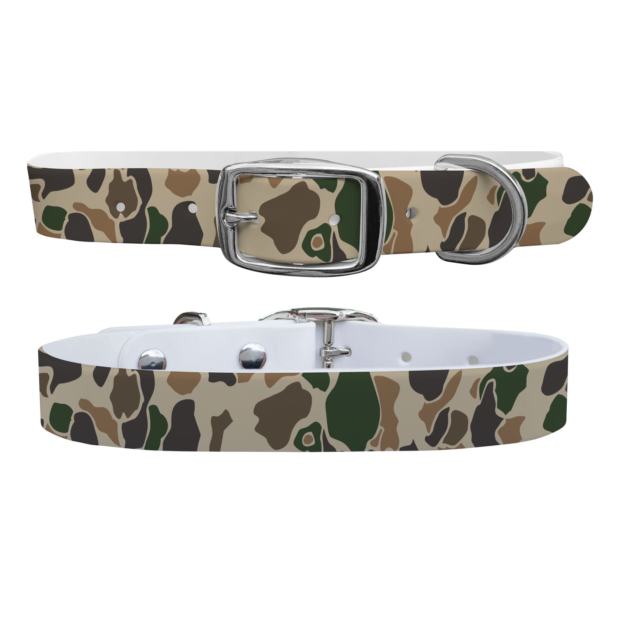 CP - Brigadier Camo Dog Collar With Silver Buckle - X-Large