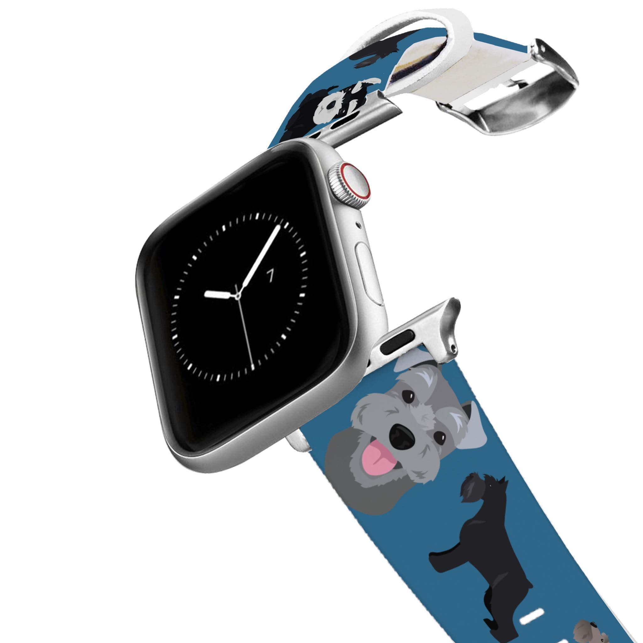 Silver Schnauzer Apple Watch Band - 42/44mm