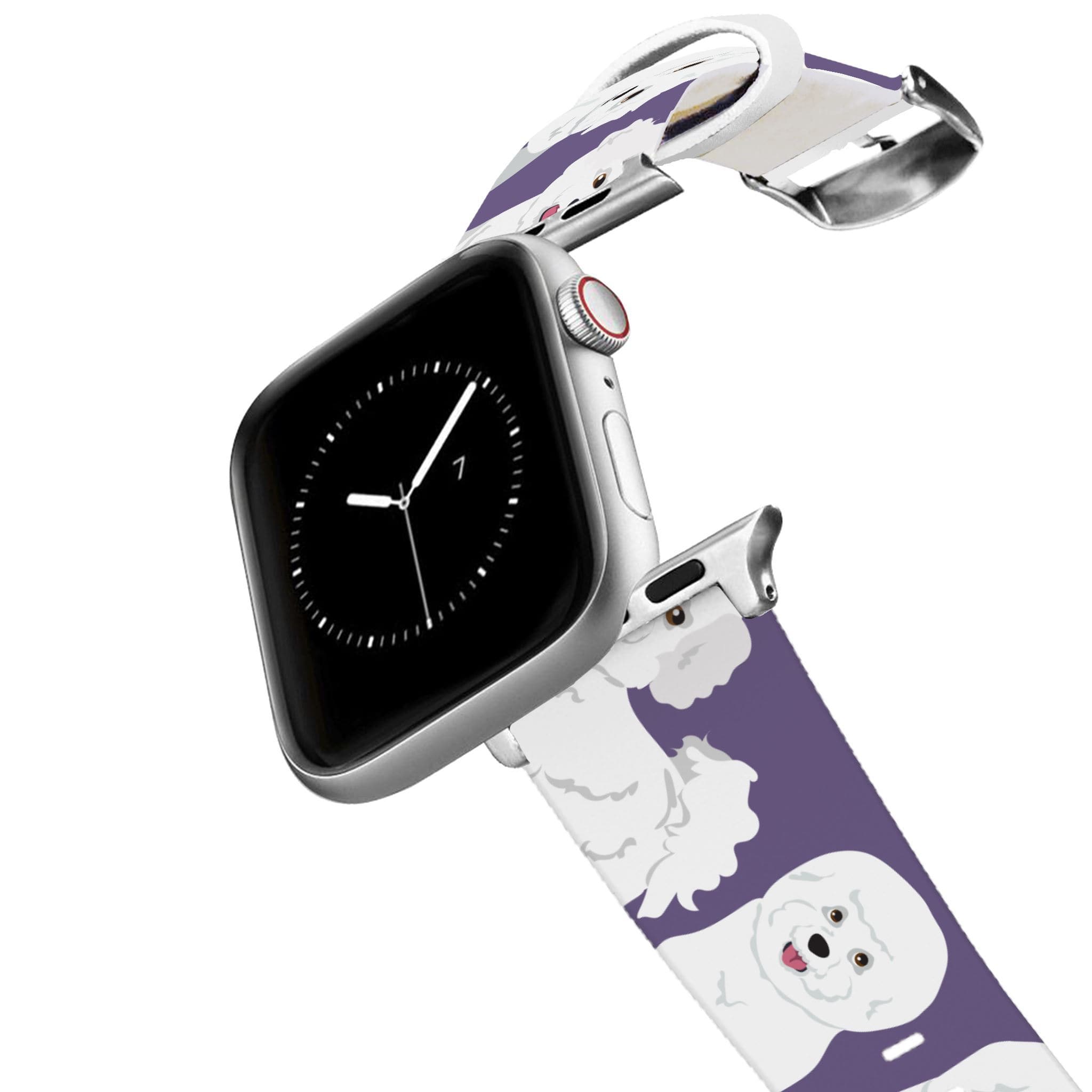 Silver Bichon Frise Apple Watch Band - 38/40mm