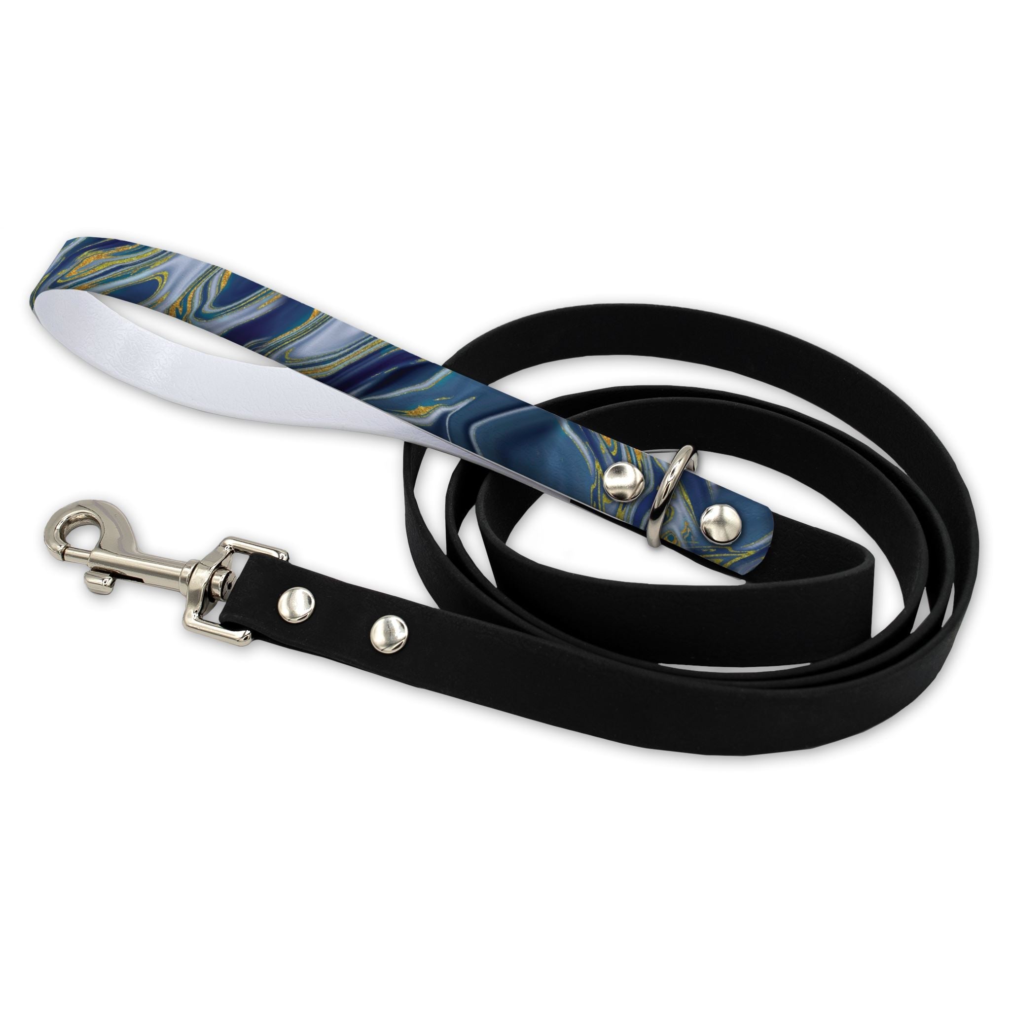 Agate & Gold Waterproof Leash With Silver Snap Hook