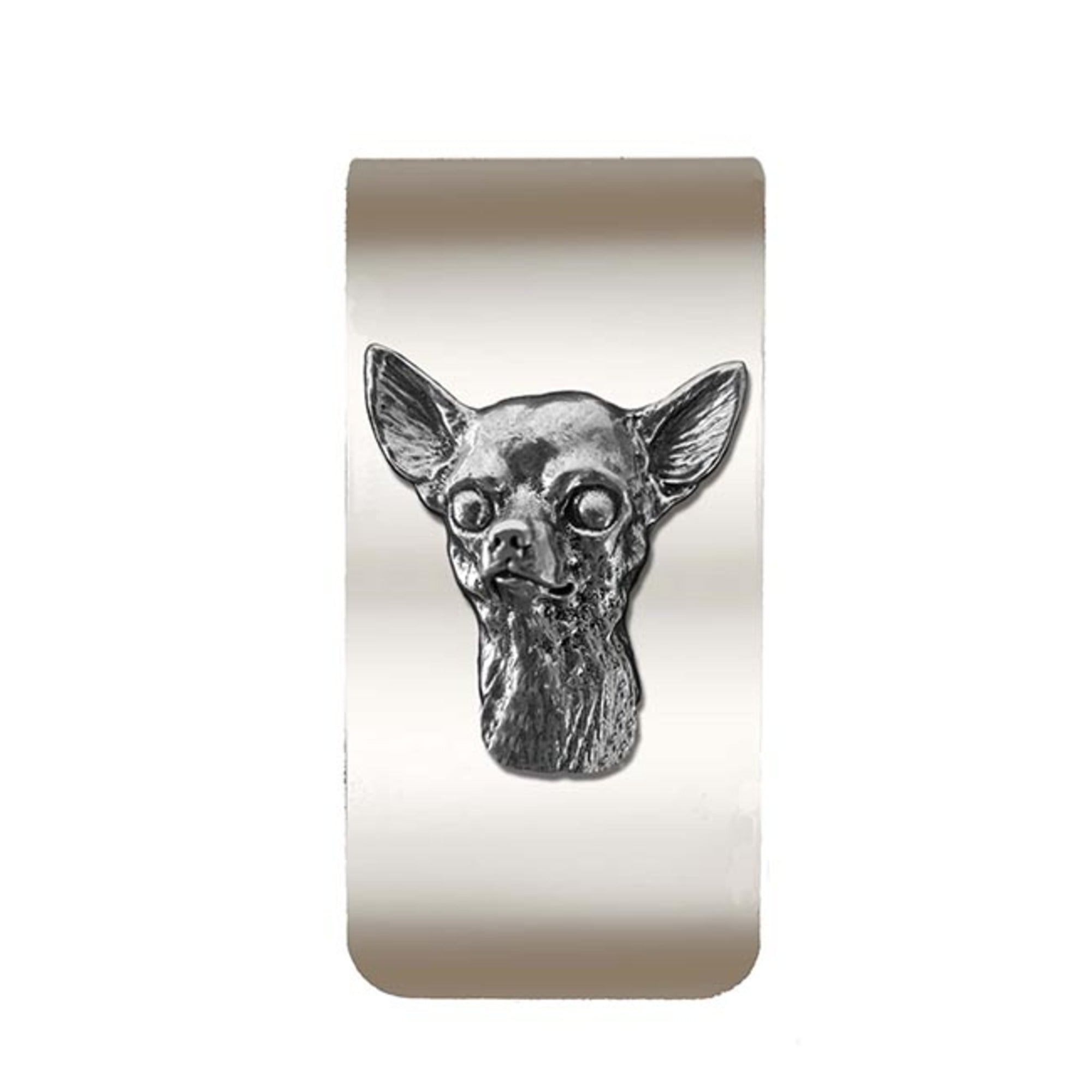 New-Spin Metal Casting Chihuahua Money Clip