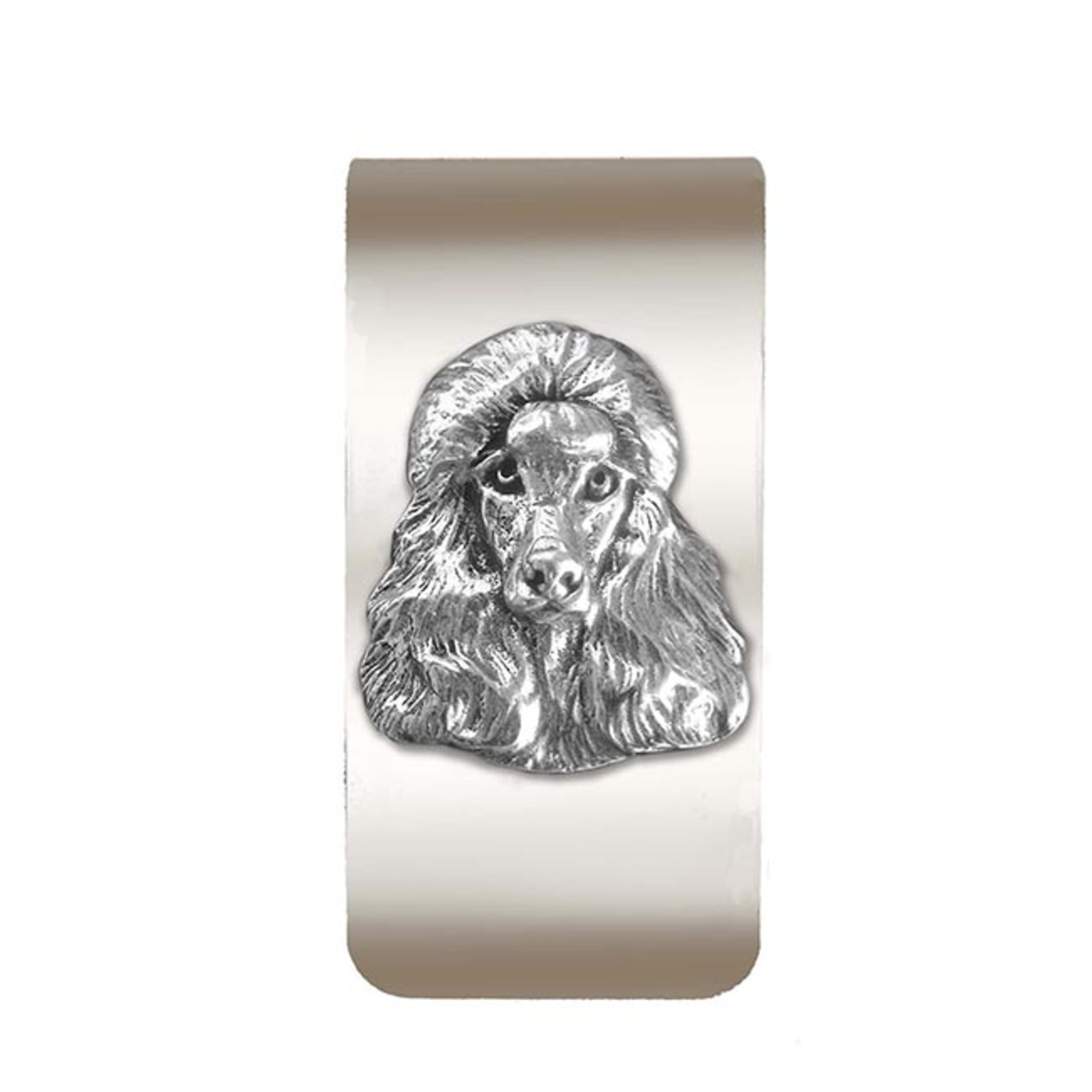 New-Spin Metal Casting Poodle Money Clip - Poodle - Money Clips - Antique Pewter