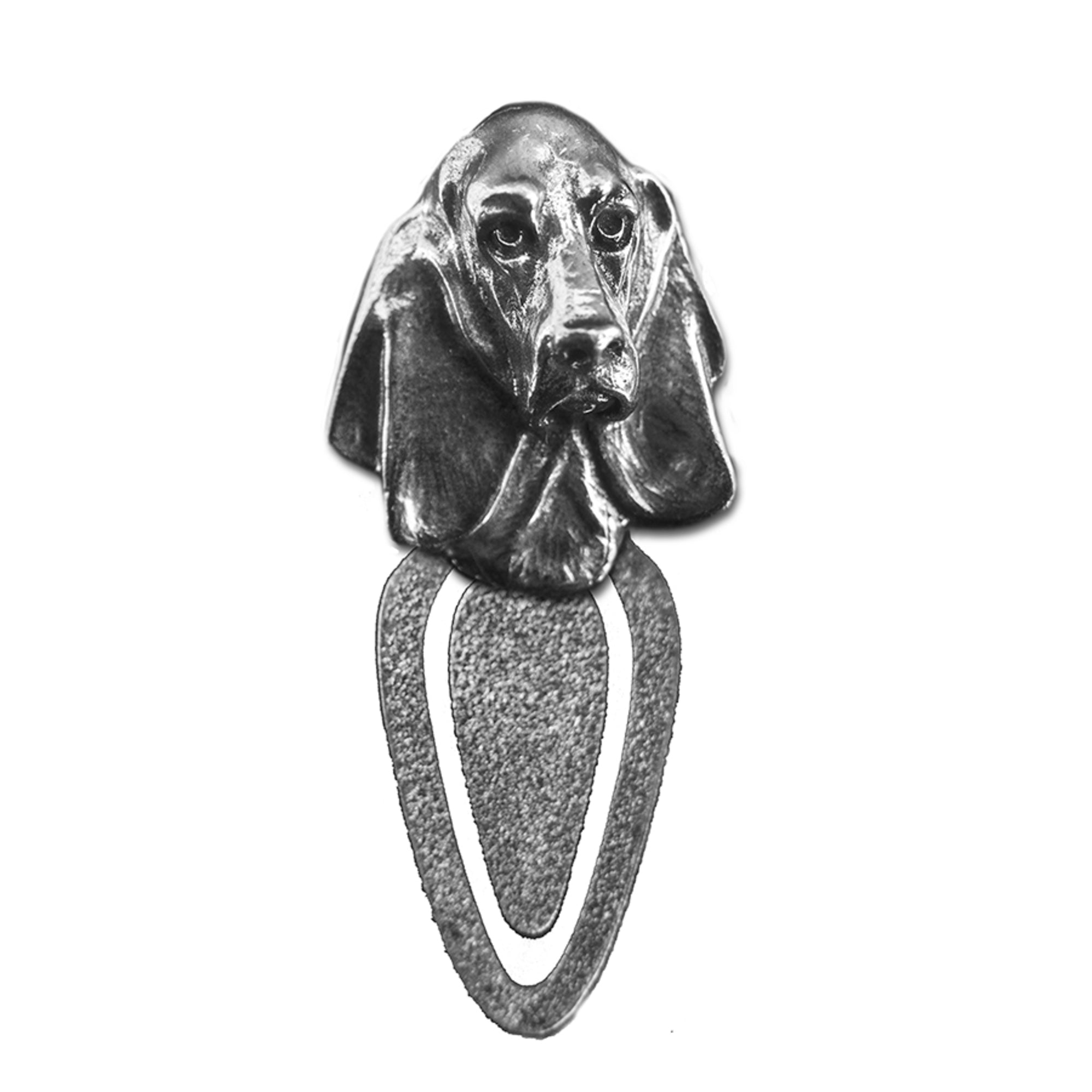 New-Spin Metal Casting Basset Hound Pewter Bookmark