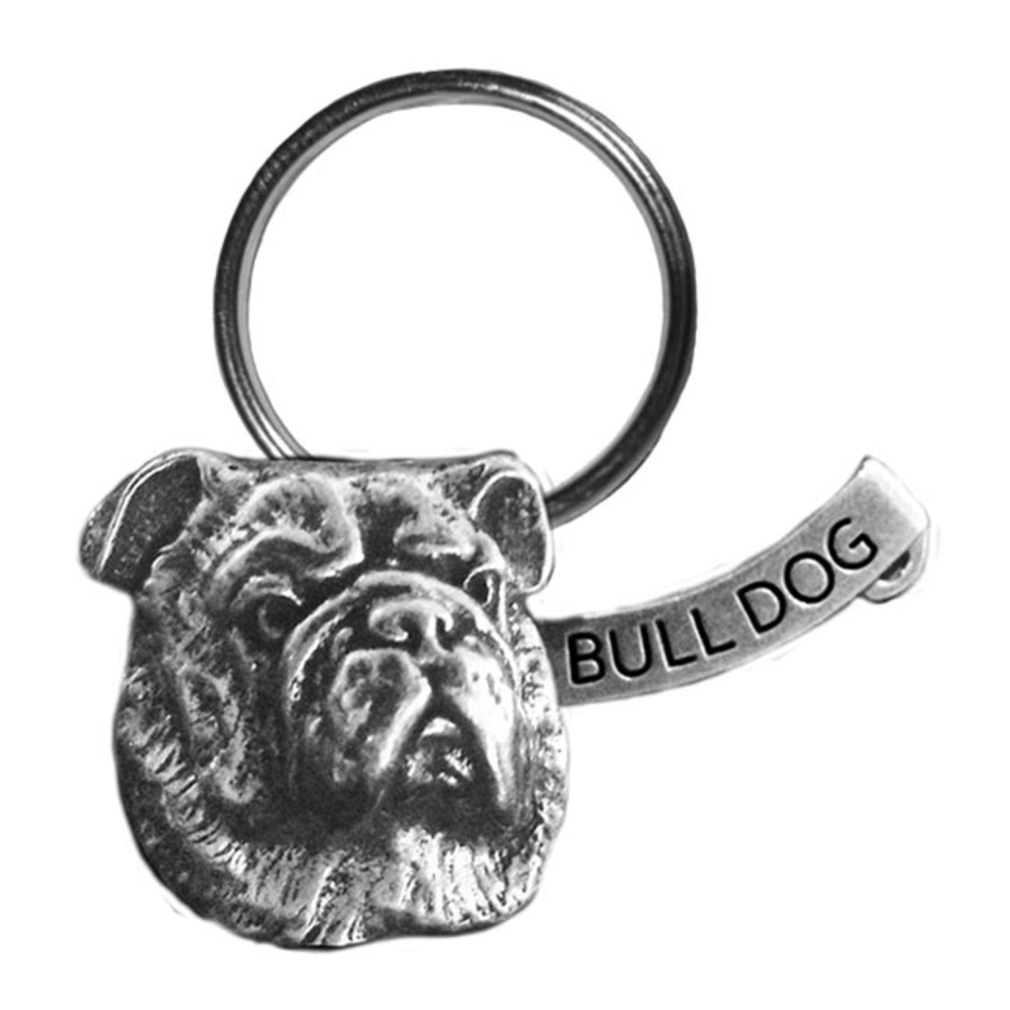New-Spin Metal Casting Bulldog Keychain