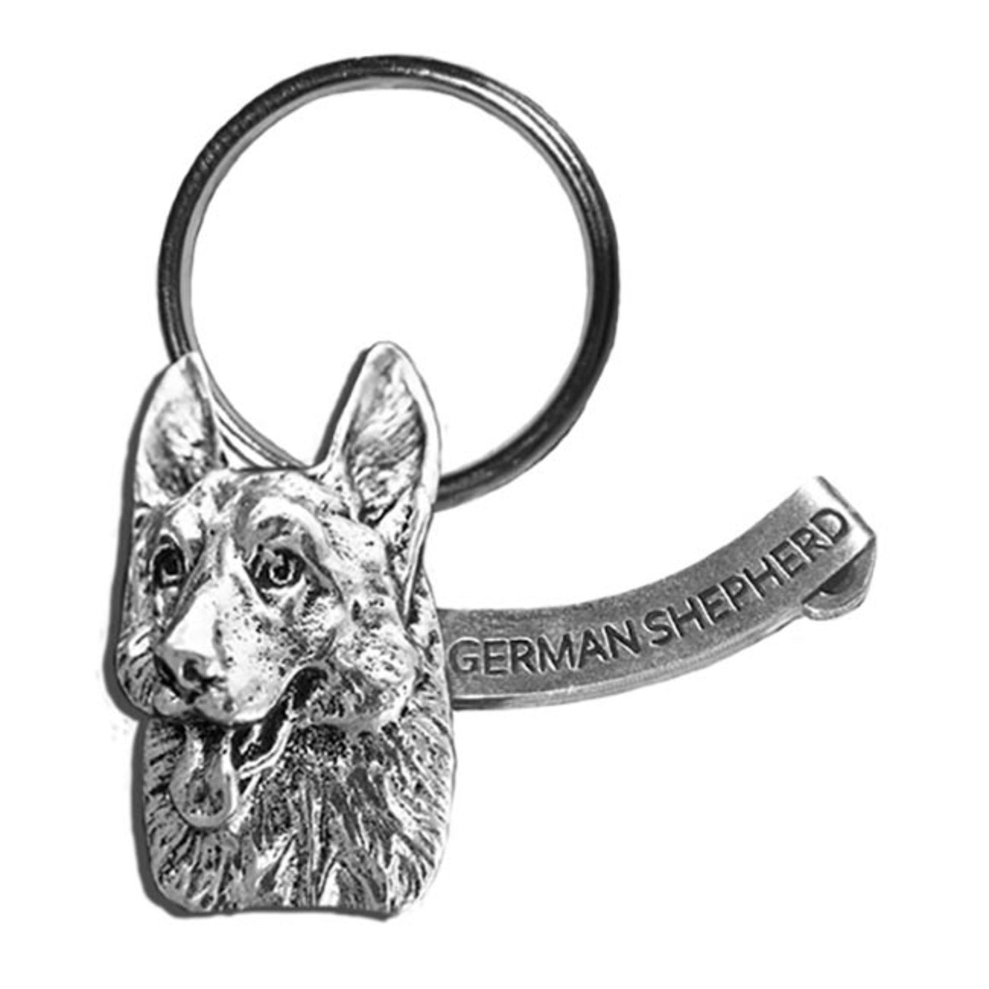 New-Spin Metal Casting German Shepherd Keychain