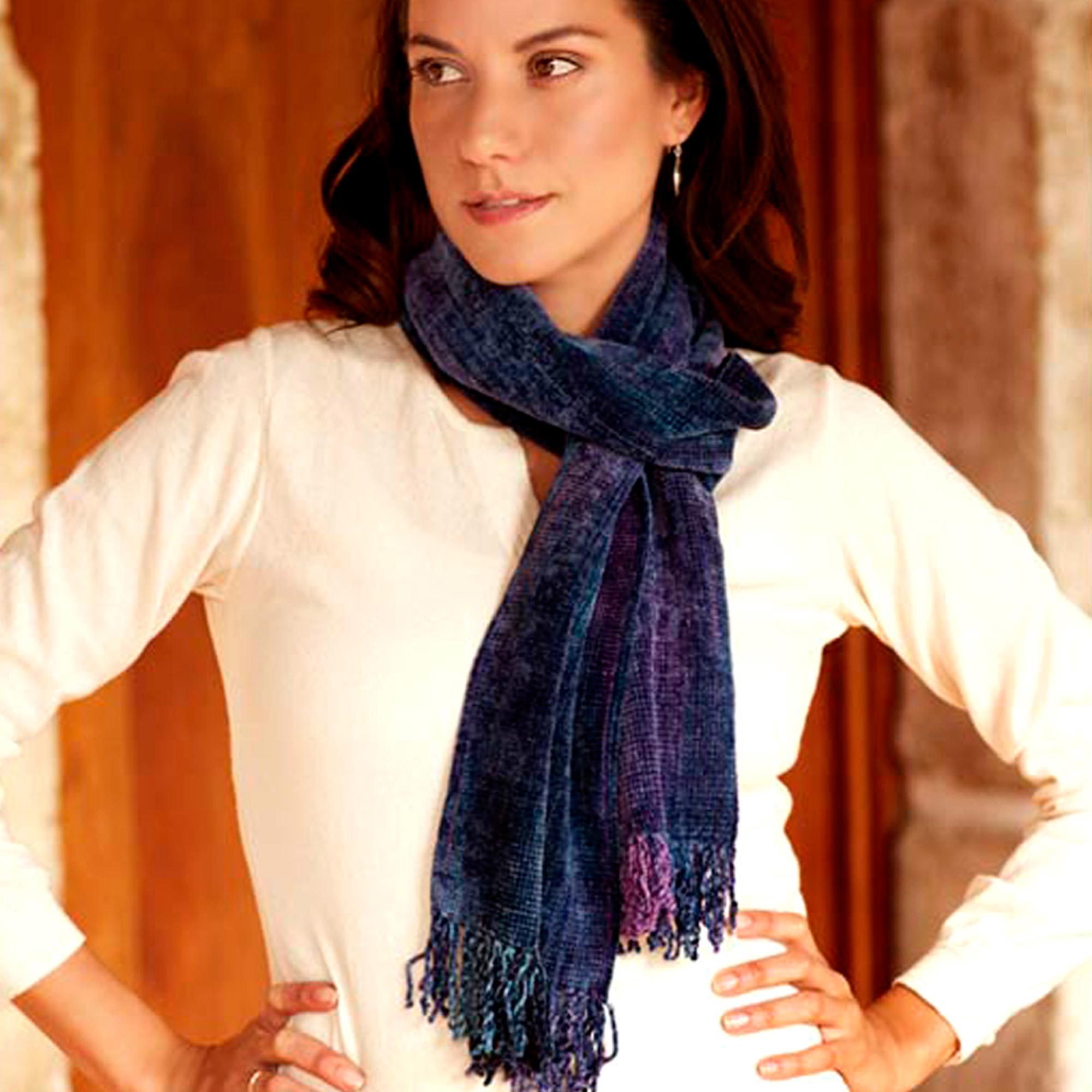 NOVICA Winds Of Love Blue Bamboo Chenille Scarf