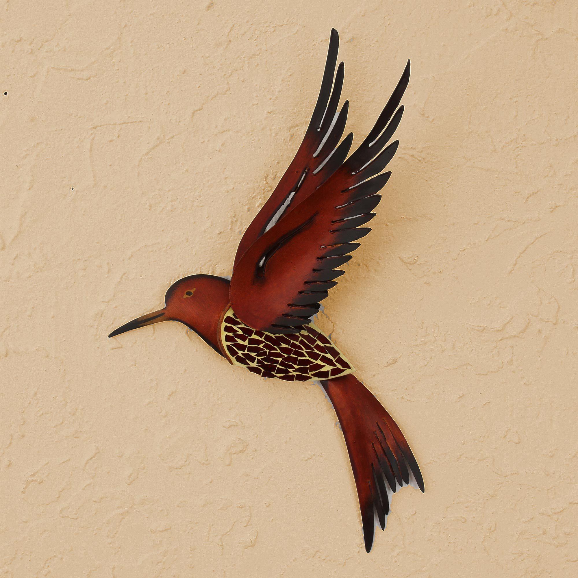 NOVICA Ruby Breasted Hummingbird Wall Mural